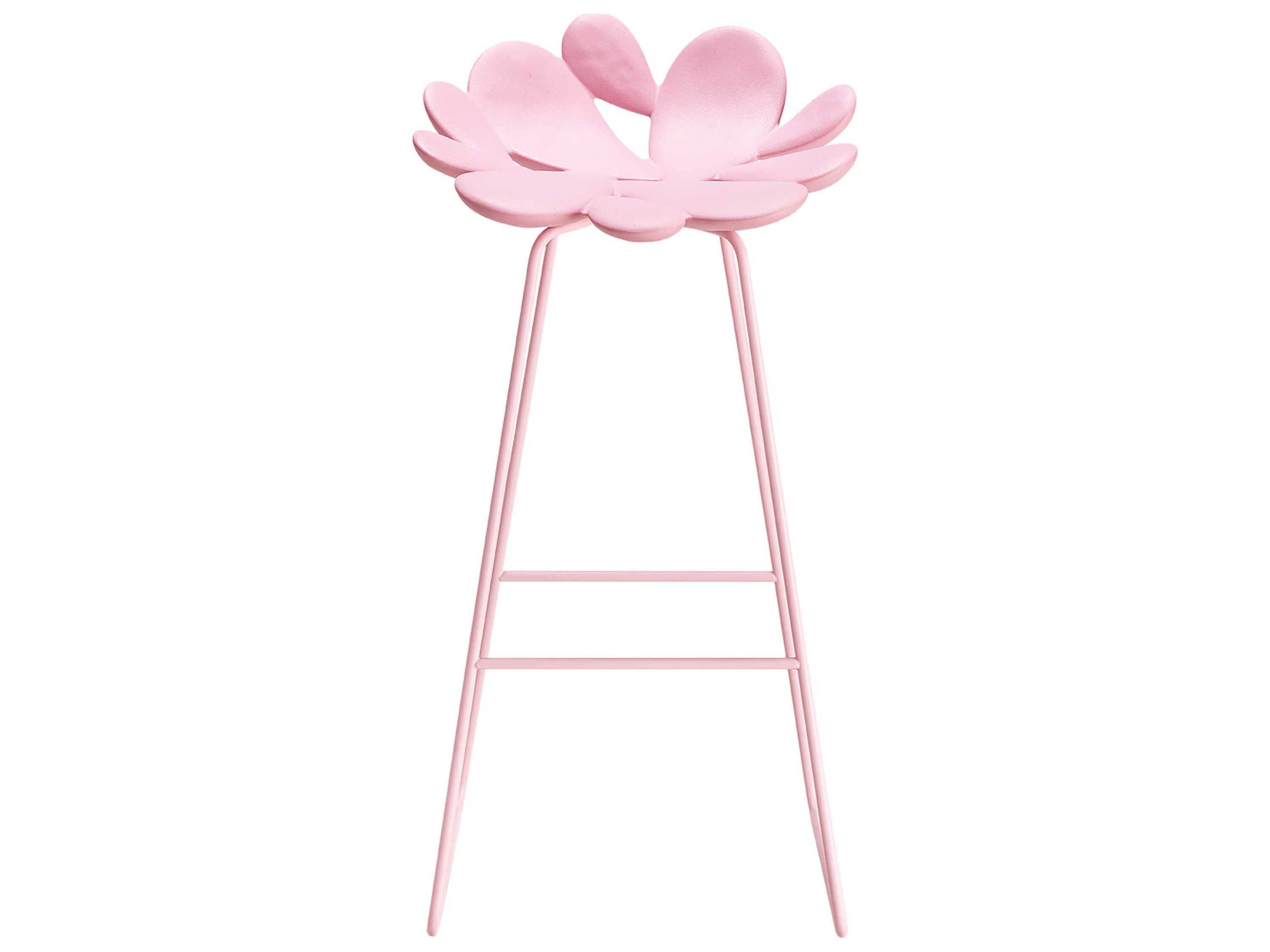 Qeeboo Outdoor Filicudi Pink Recycled Plastic Bar Stool