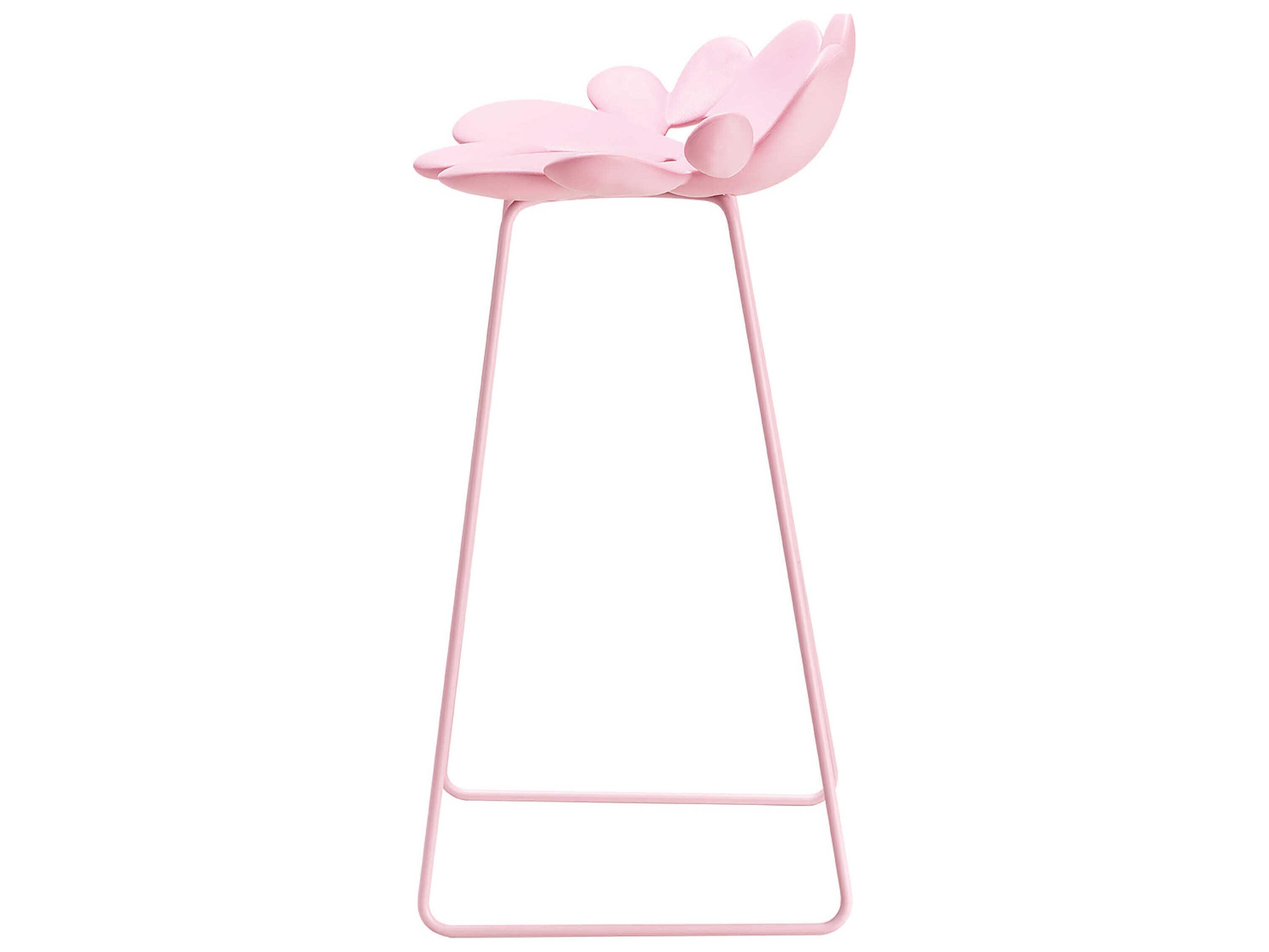 Qeeboo Outdoor Filicudi Pink Recycled Plastic Bar Stool