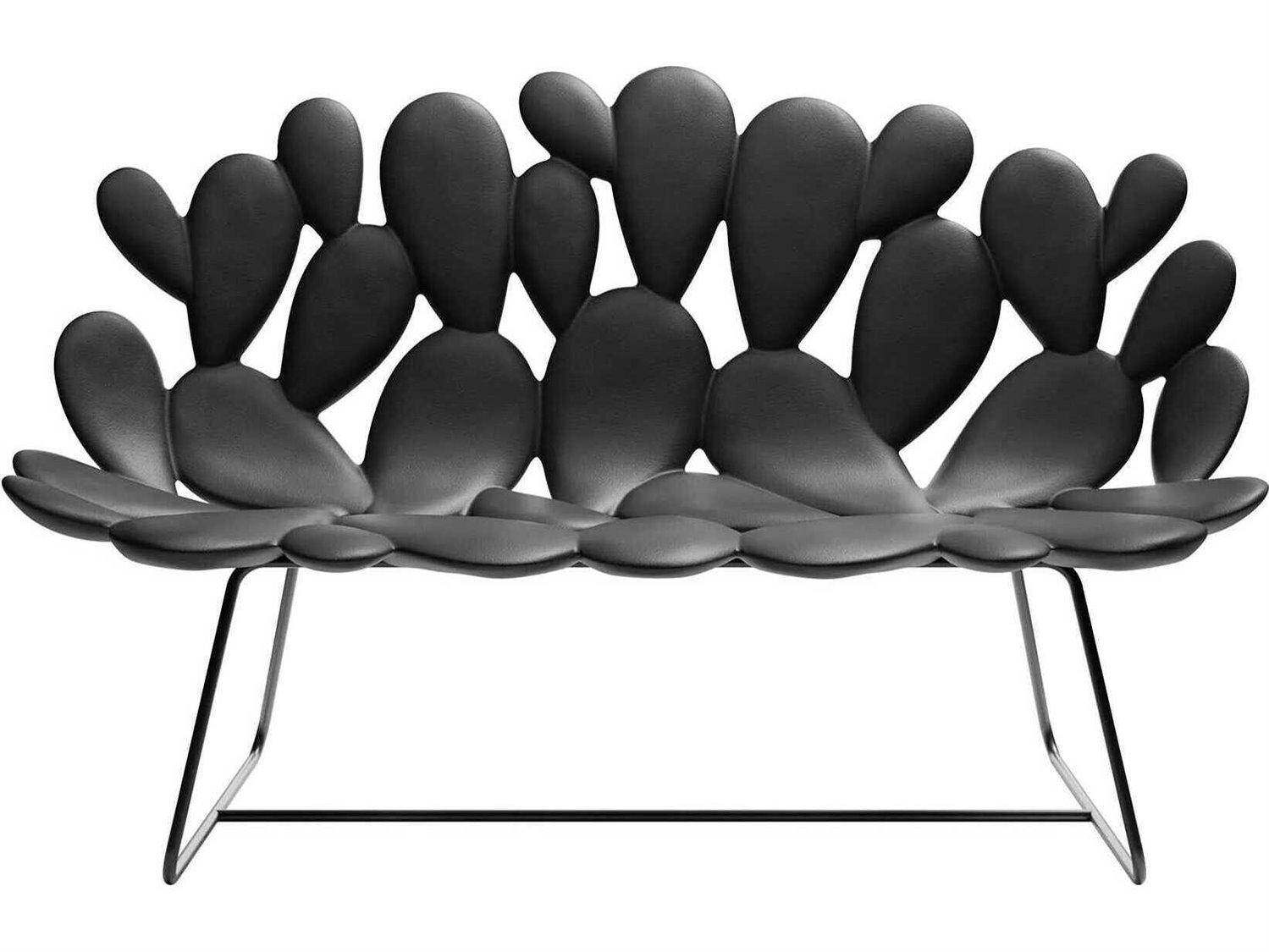 Qeeboo Outdoor Filicudi Black Recycled Plastic Sofa