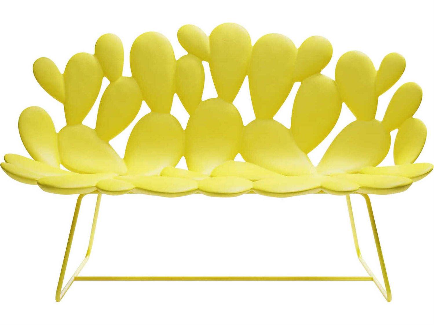 Qeeboo Outdoor Filicudi Yellow Recycled Plastic Sofa