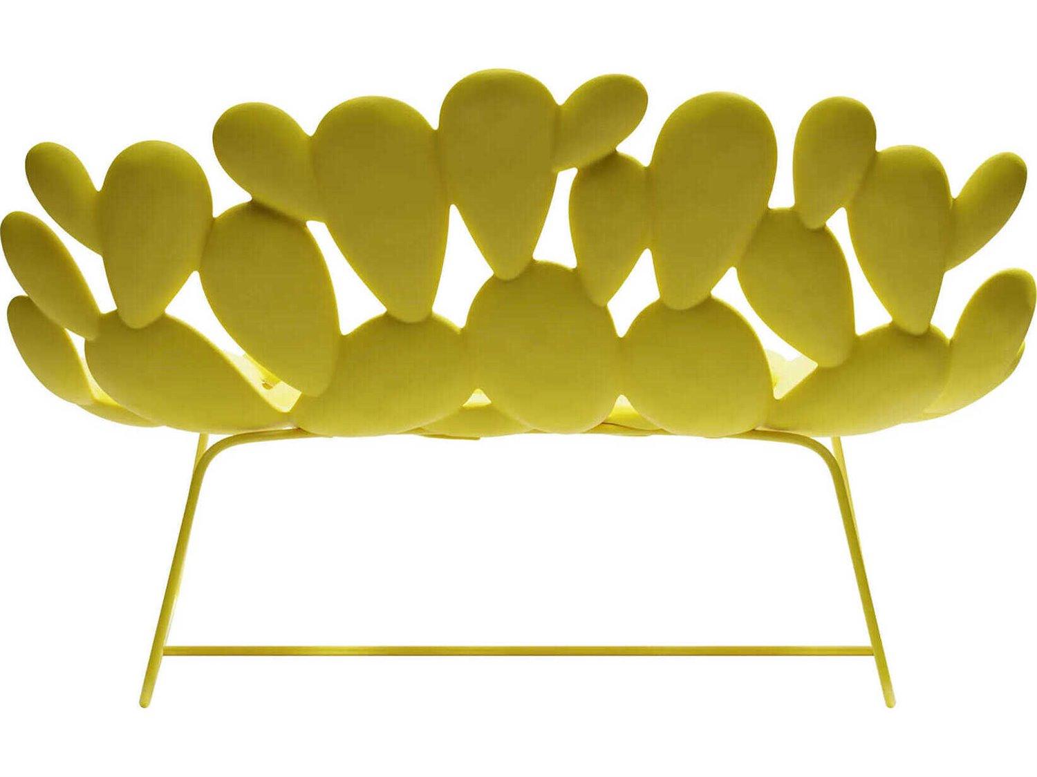 Qeeboo Outdoor Filicudi Yellow Recycled Plastic Sofa