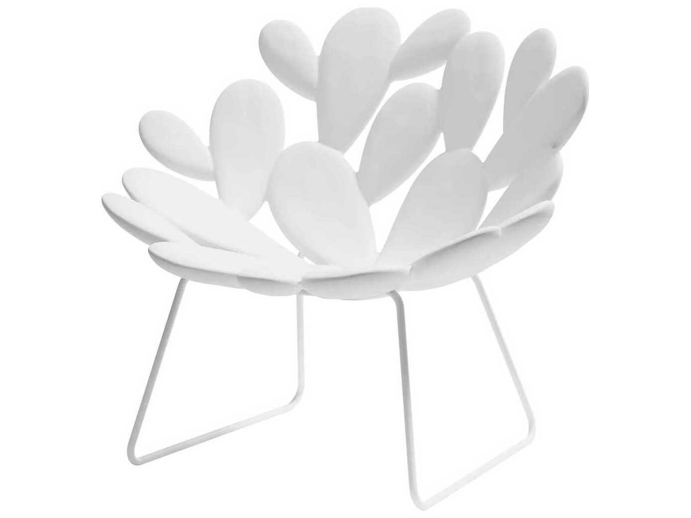 Qeeboo Outdoor Filicudi White Recycled Plastic Lounge Chair
