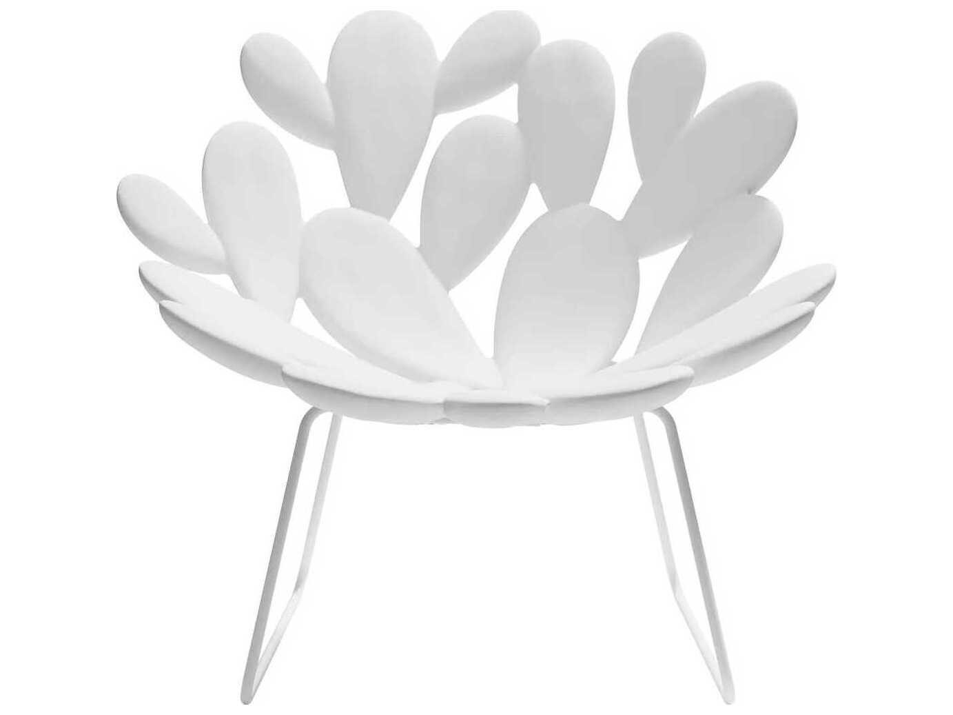 Qeeboo Outdoor Filicudi White Recycled Plastic Lounge Chair