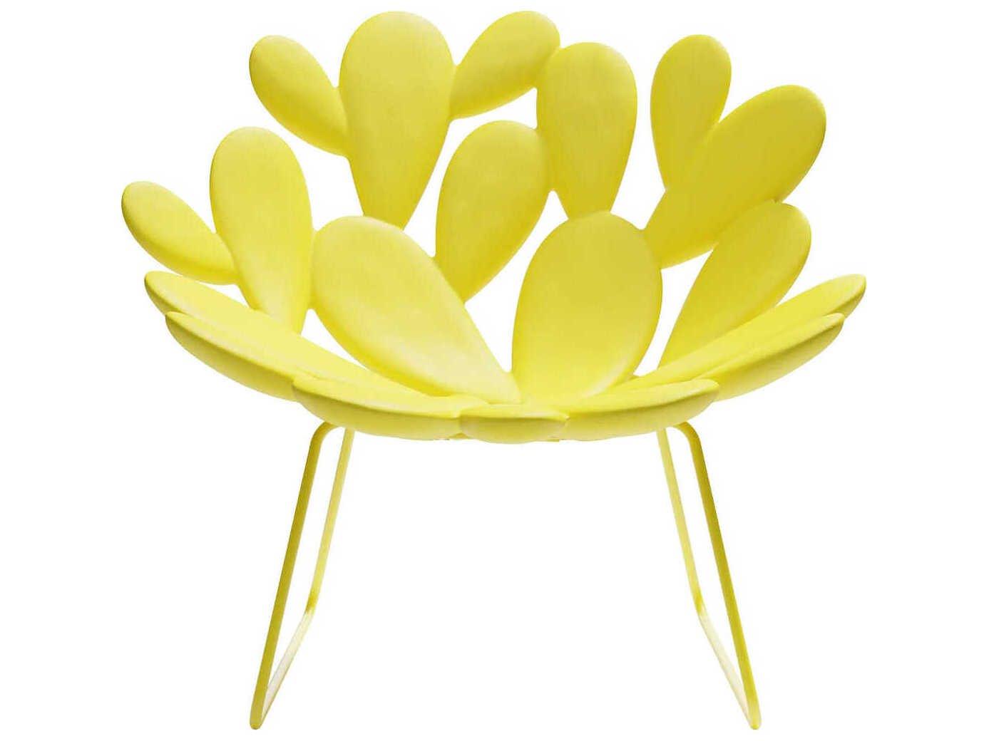 Qeeboo Outdoor Filicudi Yellow Recycled Plastic Lounge Chair