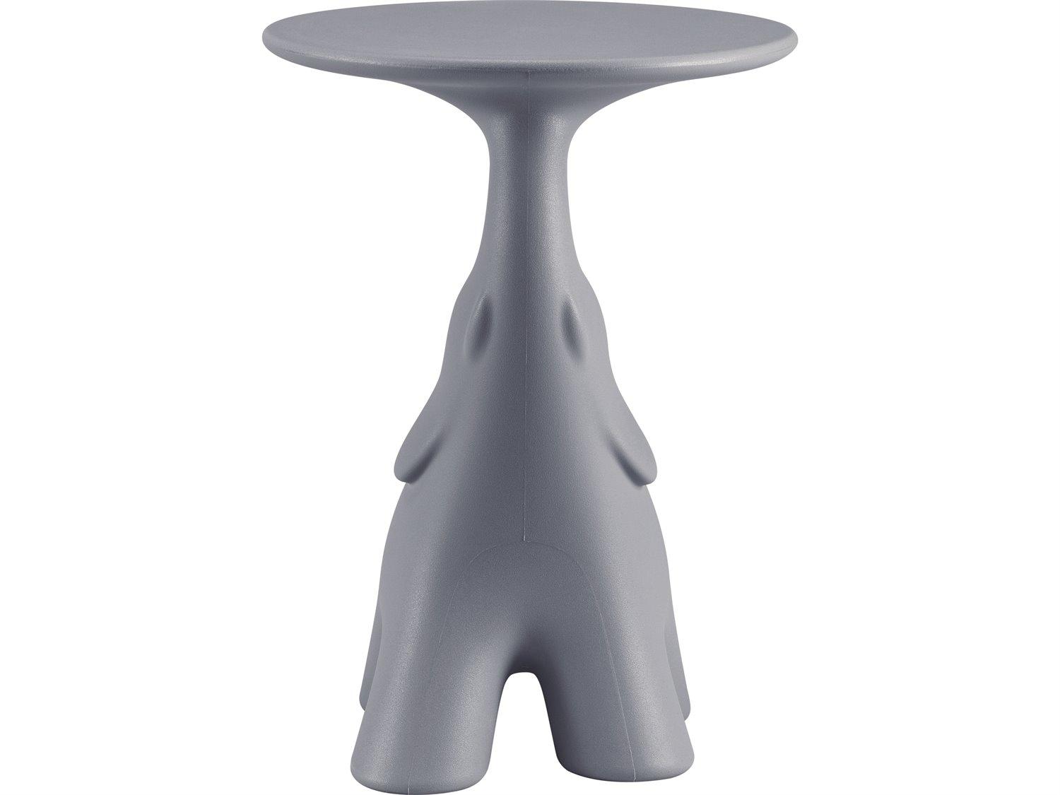 Qeeboo Outdoor Pako Light Blue Recycled Plastic Round End Table