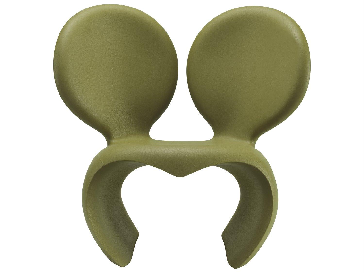 Qeeboo Outdoor Don't F**K With The Mouse Green Recycled Plastic Lounge Chair