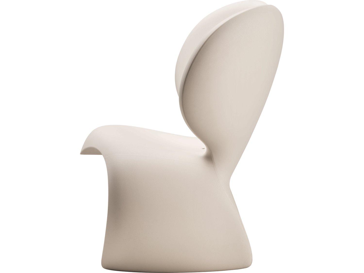 Qeeboo Outdoor Don't F**K With The Mouse White Recycled Plastic Lounge Chair