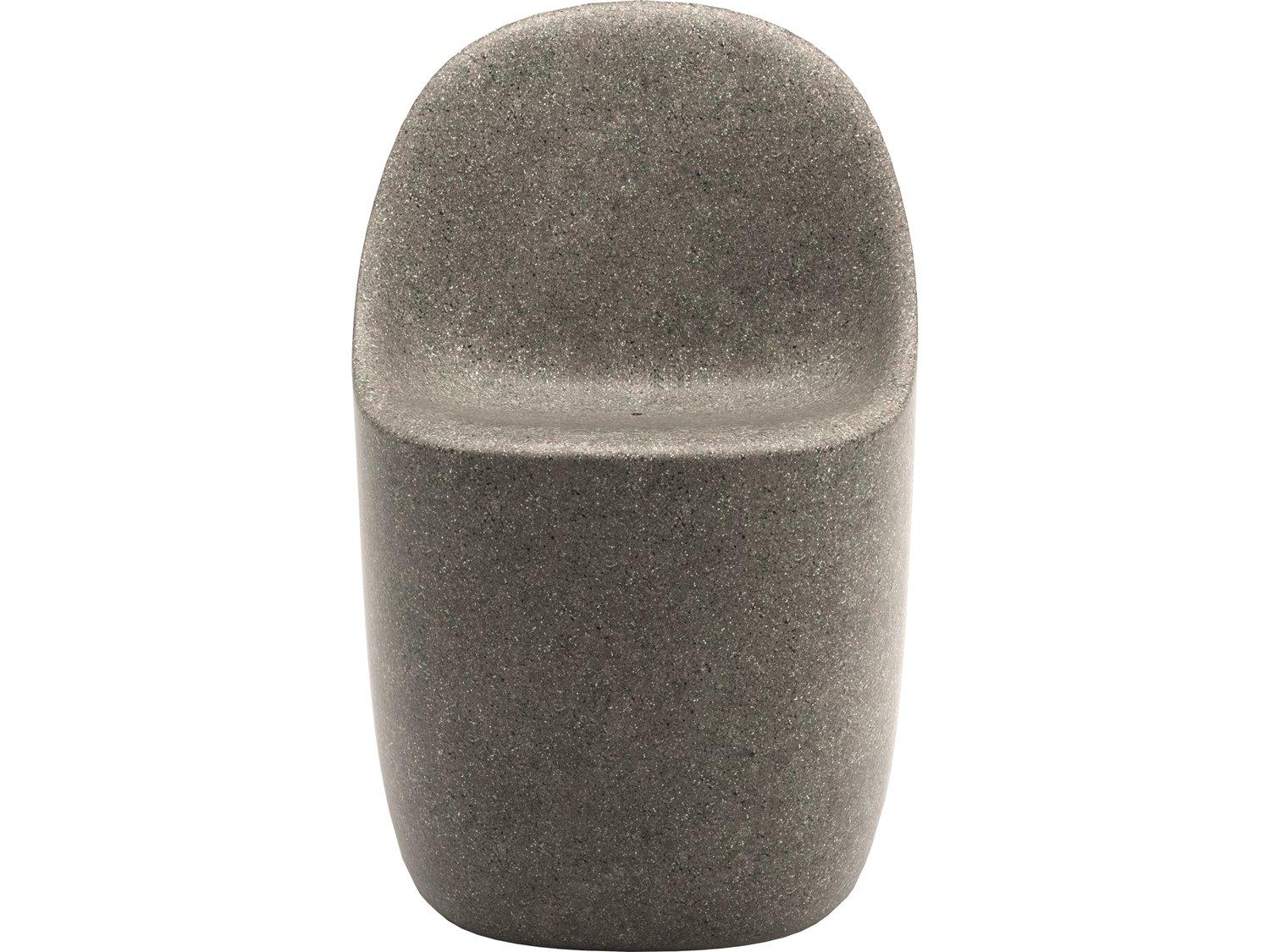 Qeeboo Outdoor Cobble Grey Mix Recycled Plastic Dining Chair