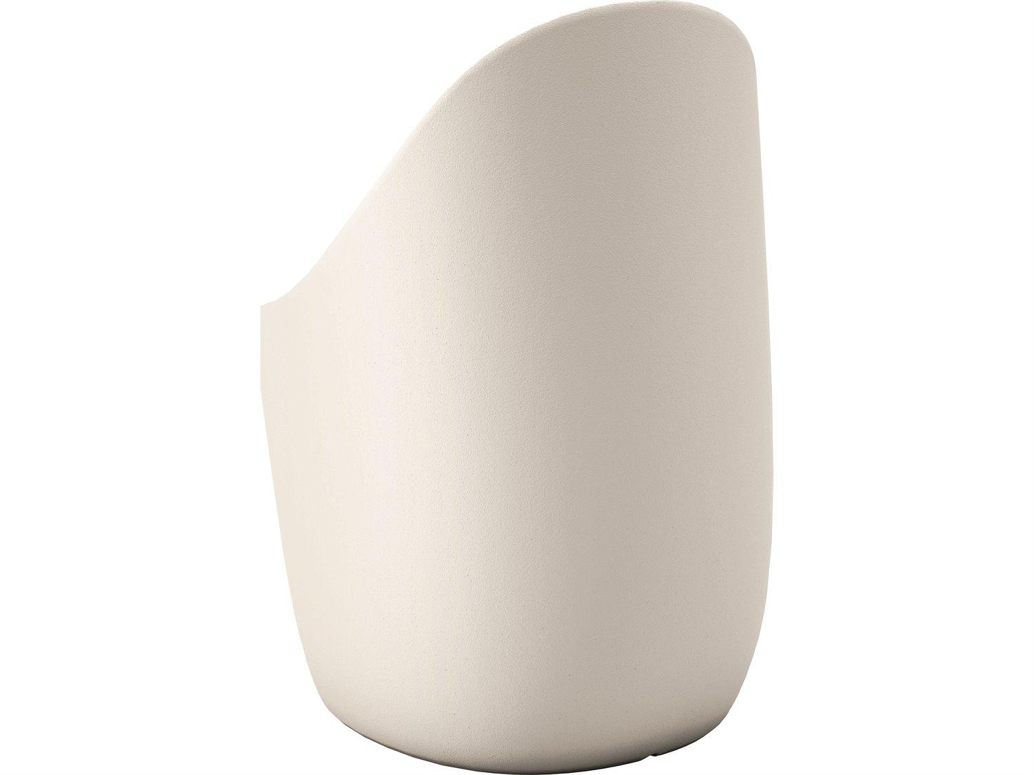 Qeeboo Outdoor Cobble White Warm Recycled Plastic Dining Chair