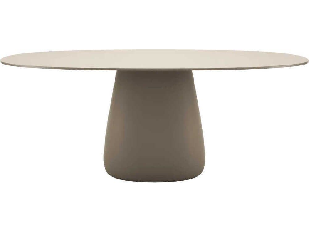 Qeeboo Outdoor Cobble Ottawa Recycled Plastic Oval Dining Table