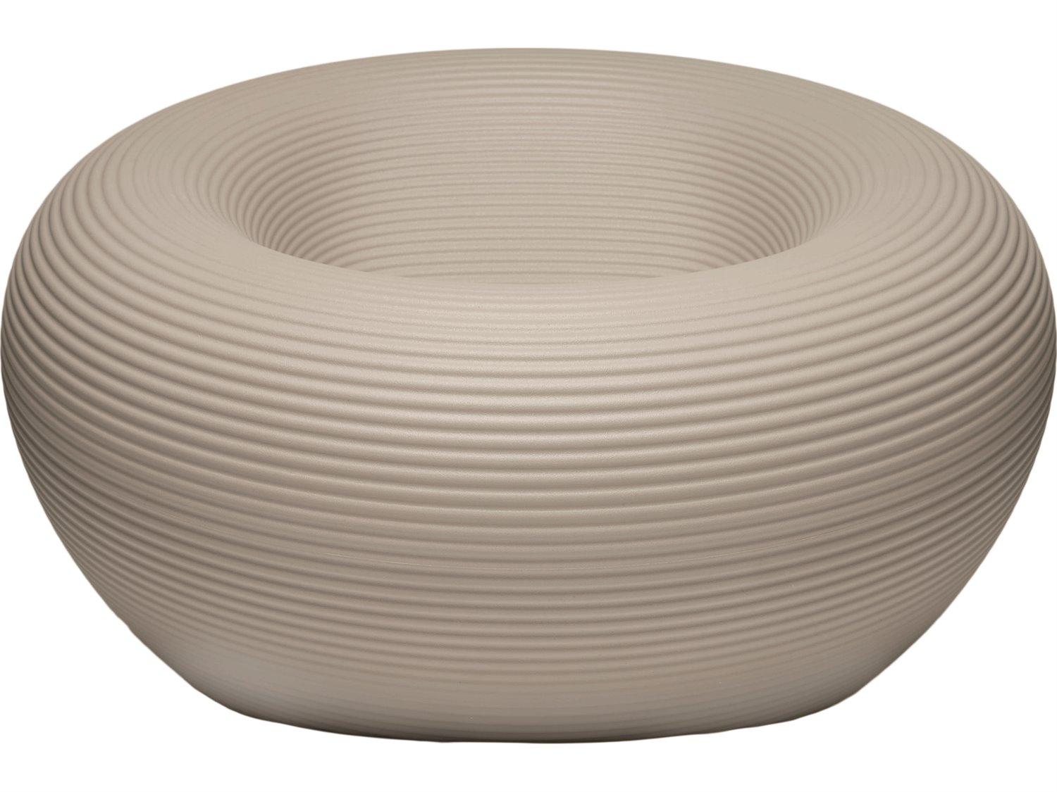 Qeeboo Outdoor Nami Dove Grey Recycled Plastic Lounge Chair