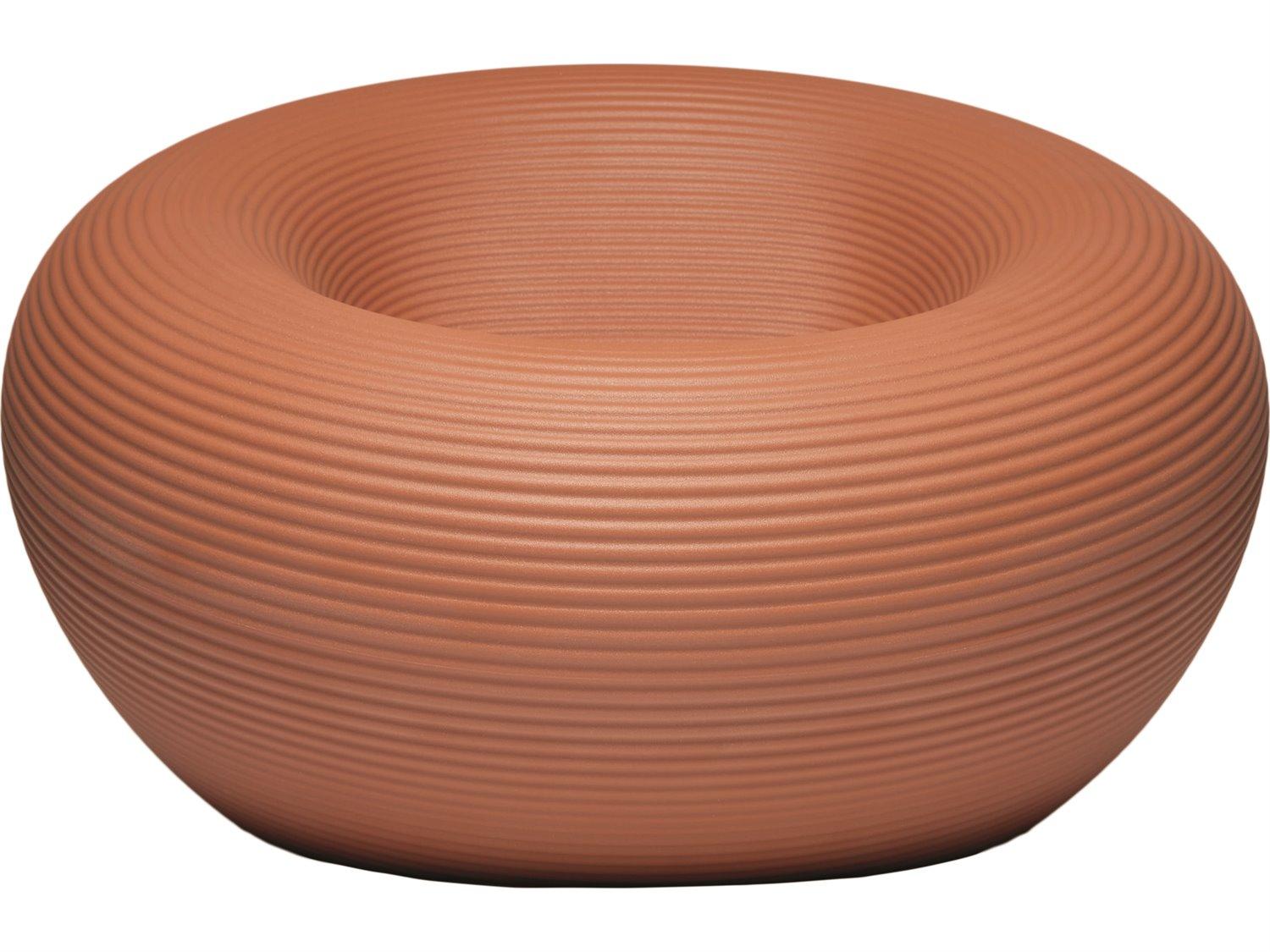 Qeeboo Outdoor Nami Terracotta Recycled Plastic Lounge Chair