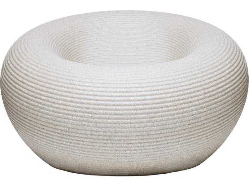 Qeeboo Outdoor Nami Stone White Mix Recycled Plastic Lounge Chair