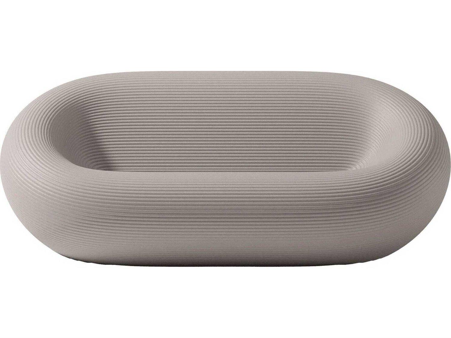 Qeeboo Outdoor Nami Dove Grey Recycled Plastic Sofa