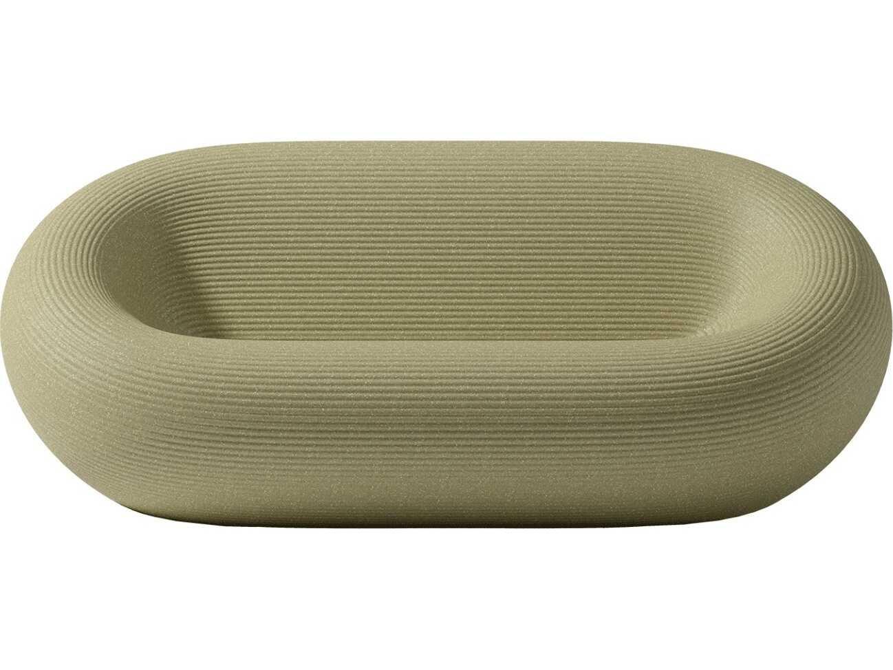 Qeeboo Outdoor Nami Sage Green Mix Recycled Plastic Sofa