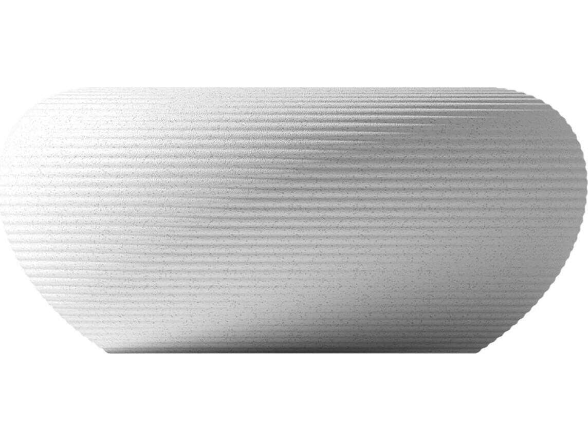 Qeeboo Outdoor Nami Stone White Mix Recycled Plastic Round End Table