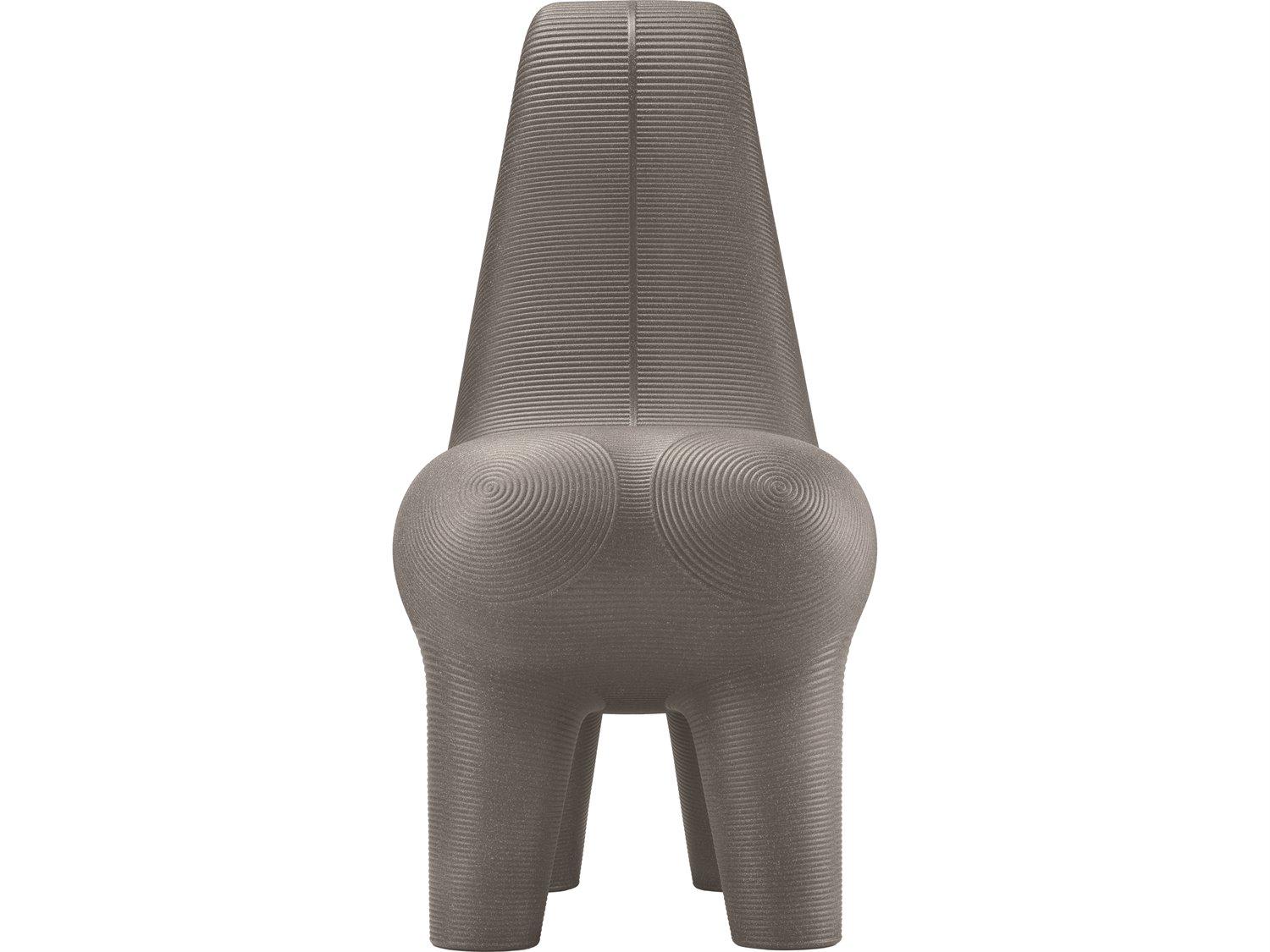 Qeeboo Outdoor Ghoda Grey Mix Recycled Plastic Lounge Chair