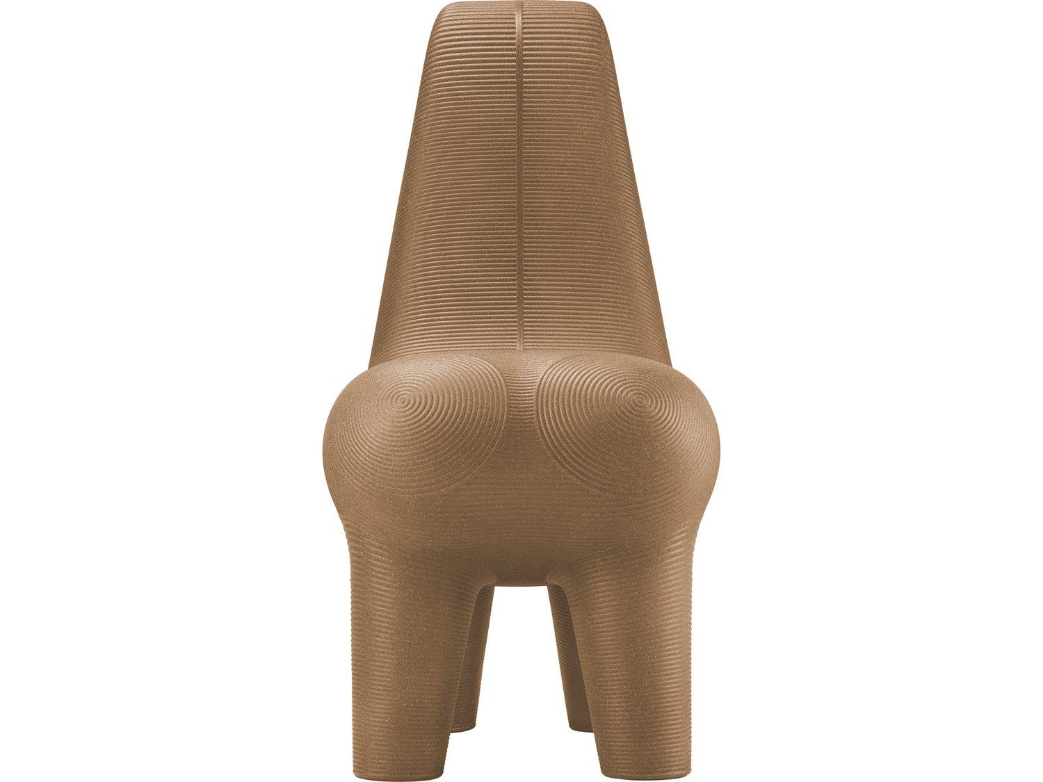 Qeeboo Outdoor Ghoda Golden Sand Mix Recycled Plastic Lounge Chair