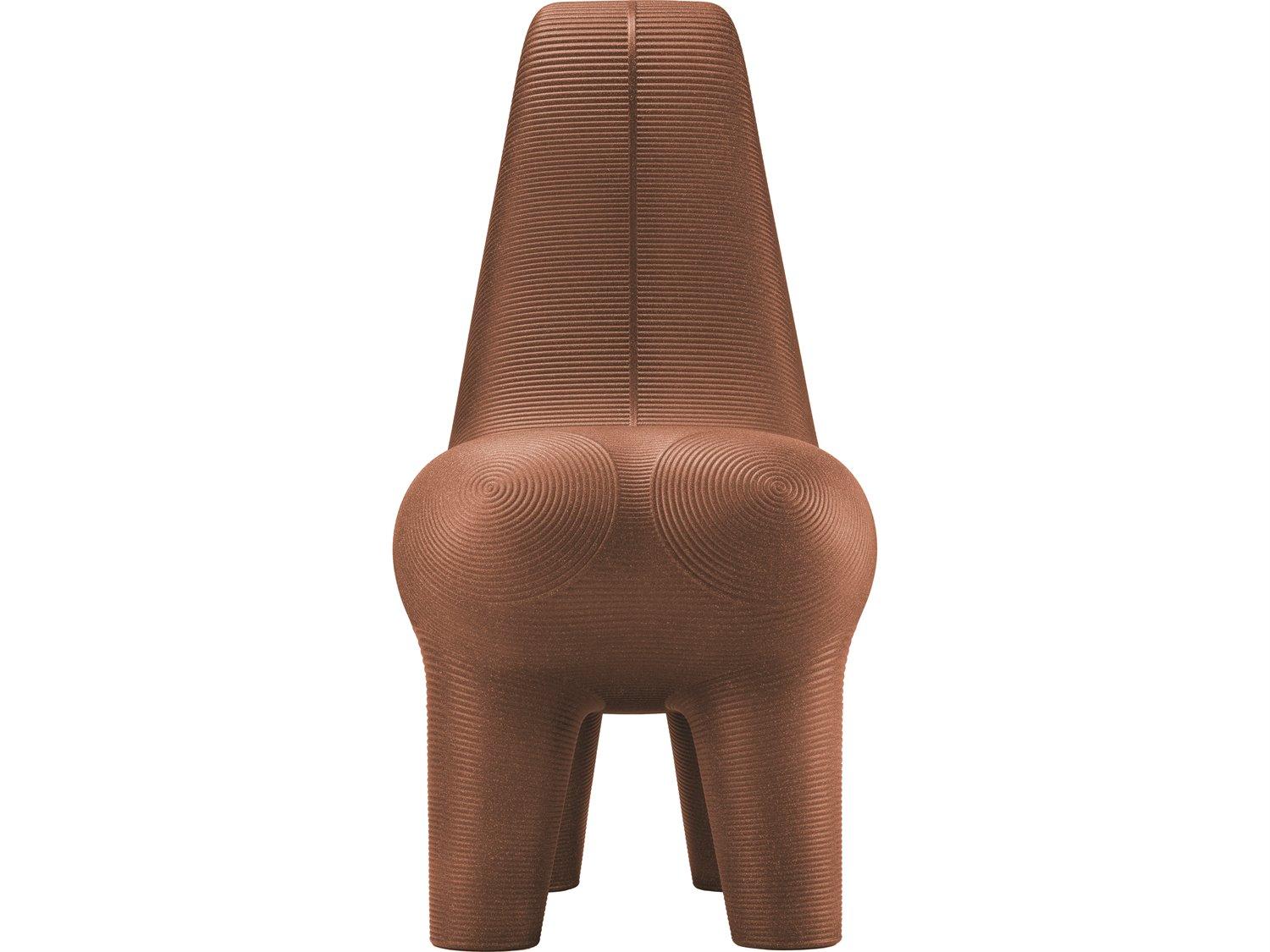 Qeeboo Outdoor Ghoda Terracotta Mix Recycled Plastic Lounge Chair