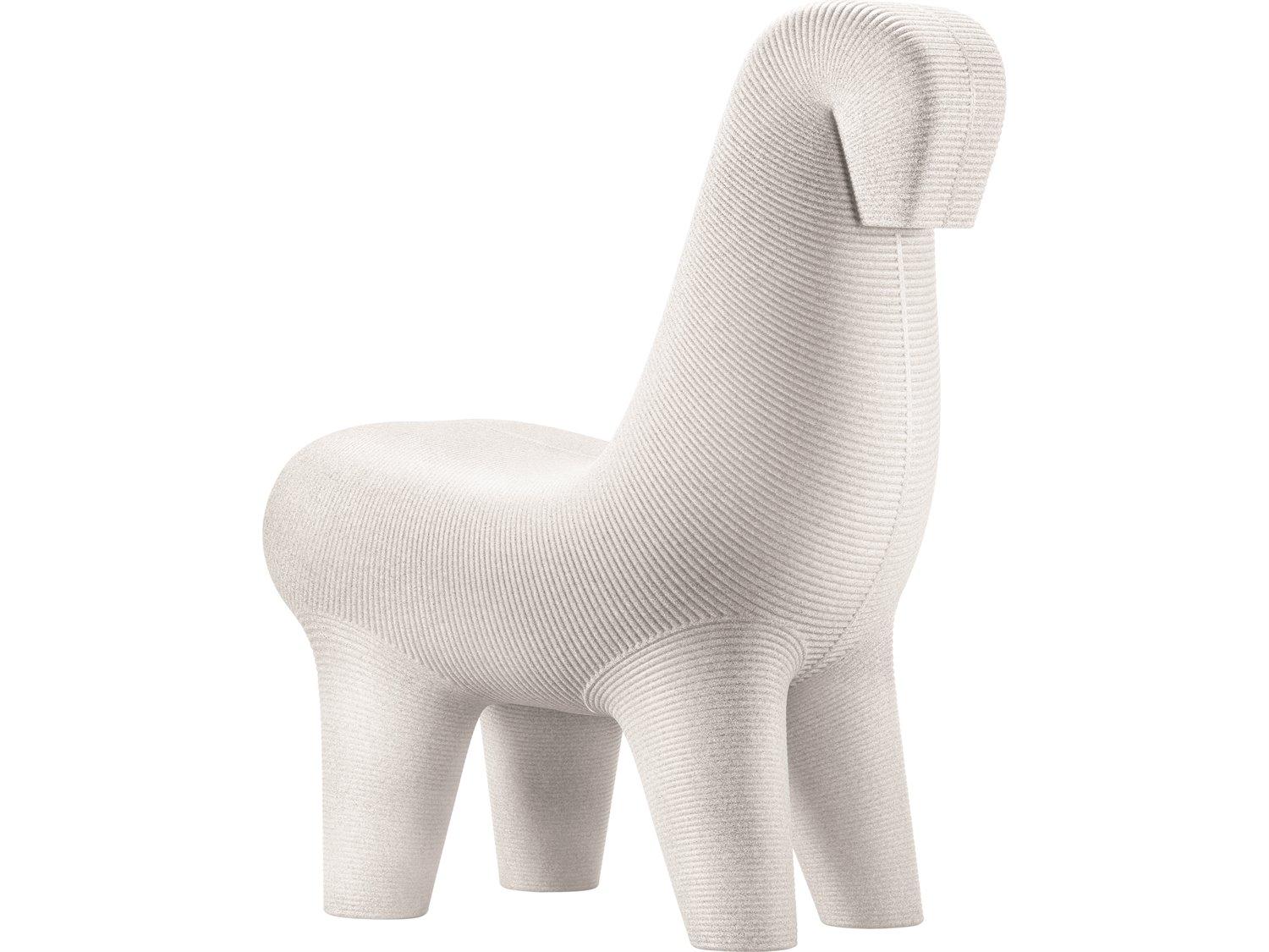 Qeeboo Outdoor Ghoda White Mix Recycled Plastic Lounge Chair