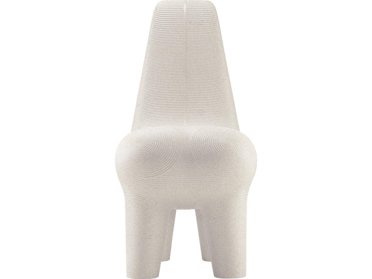 Qeeboo Outdoor Ghoda White Mix Recycled Plastic Lounge Chair