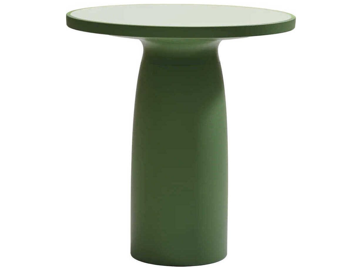 Qeeboo Outdoor Toto Balsam Green Recycled Plastic Round Dining Table