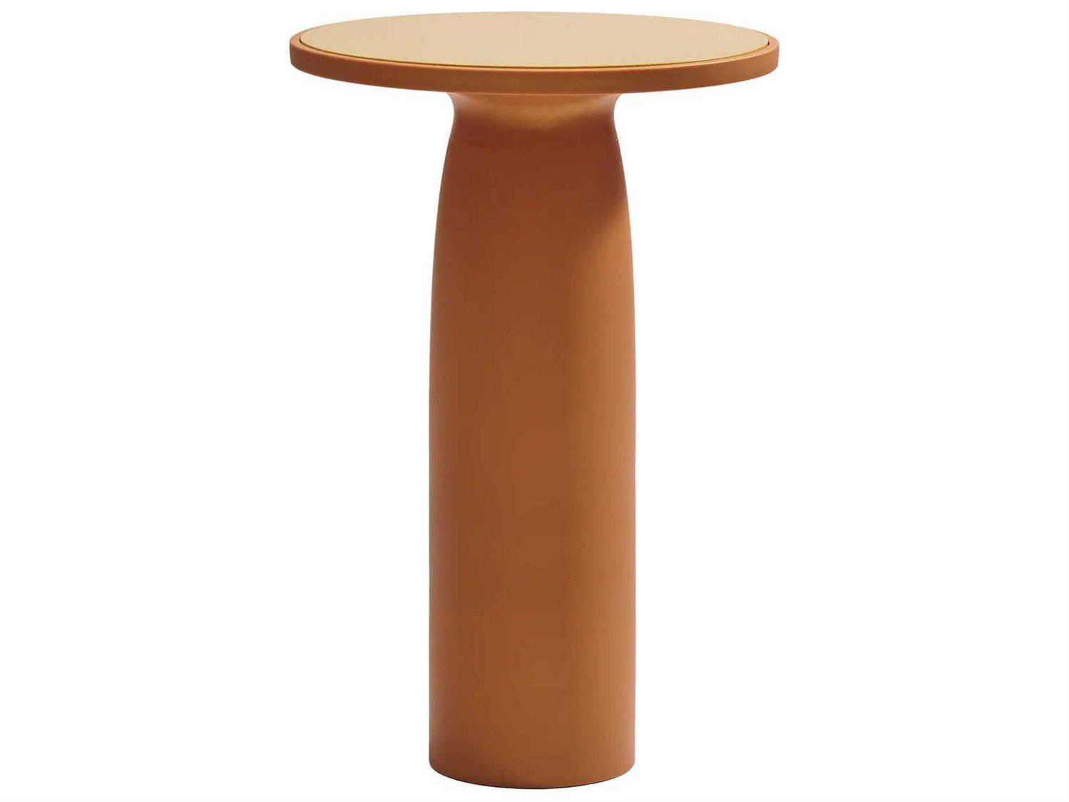 Qeeboo Outdoor Toto Glitter Mango Recycled Plastic Round Bar Table