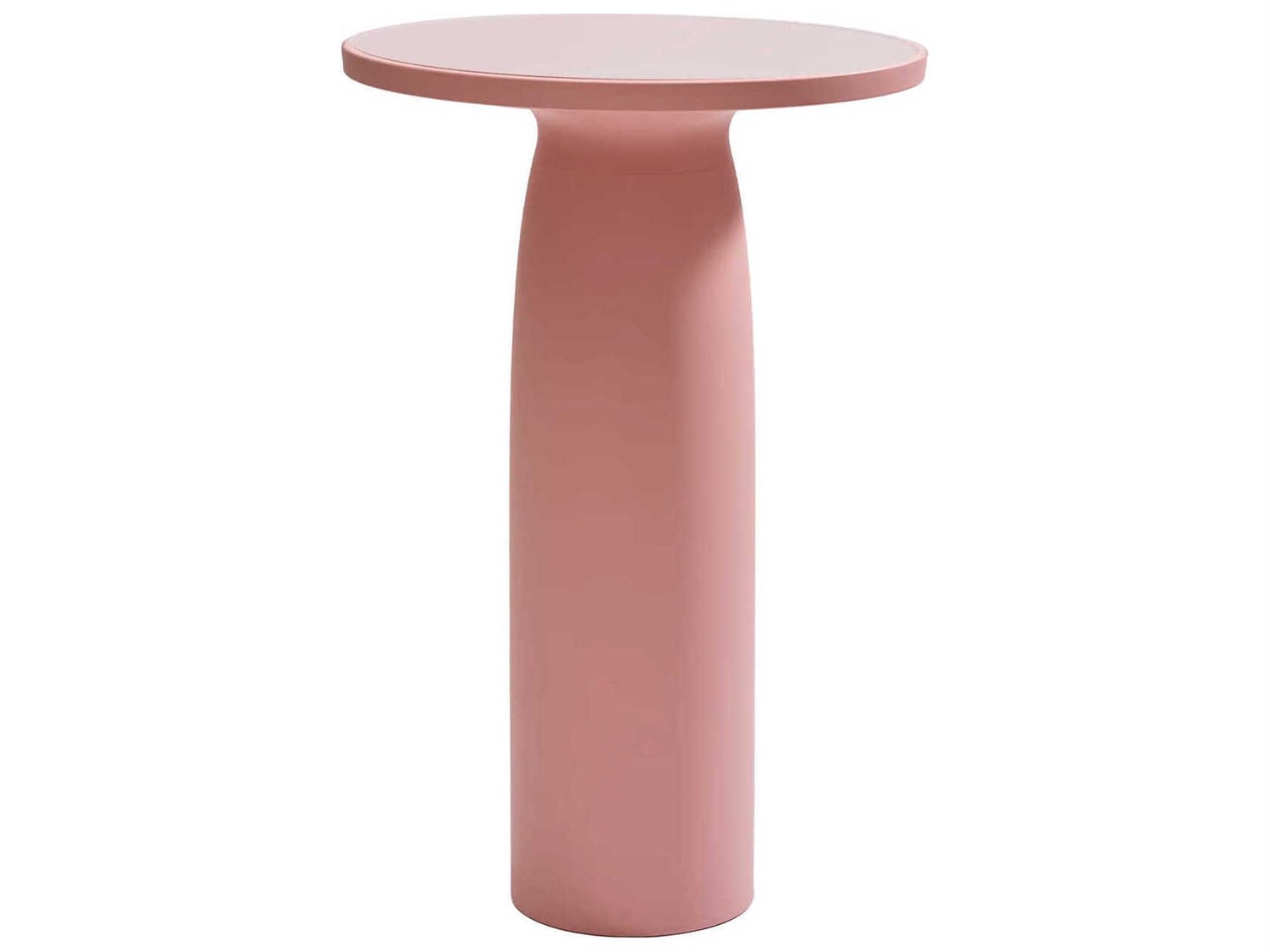 Qeeboo Outdoor Toto Pink Recycled Plastic Round Bar Table