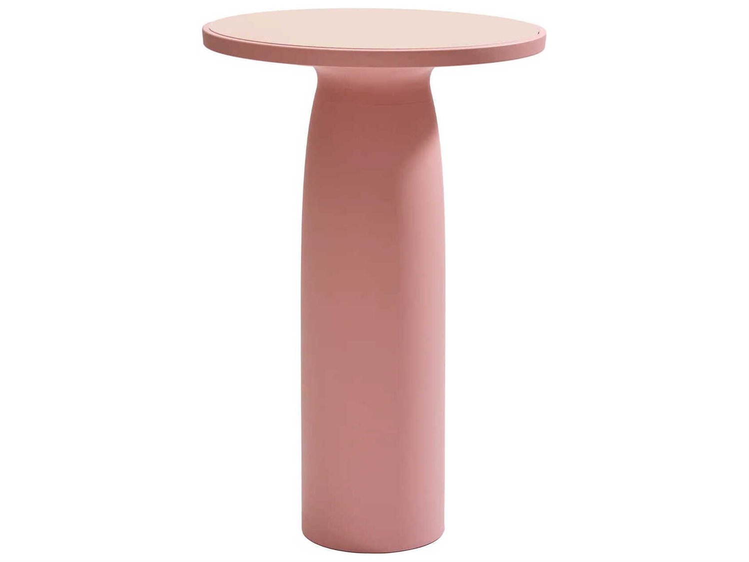 Qeeboo Outdoor Toto Pink Recycled Plastic Round Bar Table