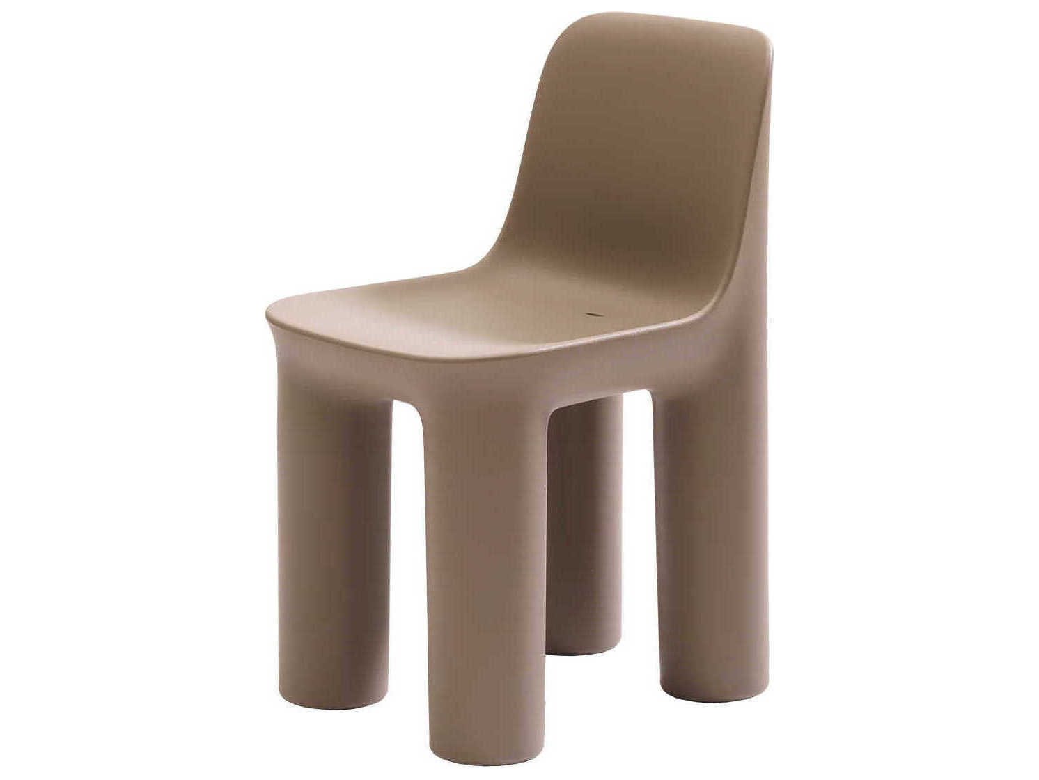 Qeeboo Outdoor Tata Dove Grey Recycled Plastic Dining Chair