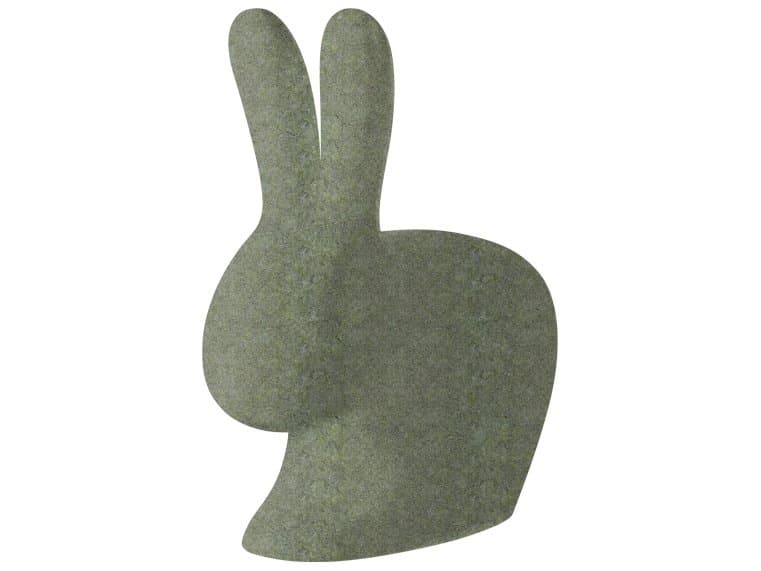 Qeeboo Outdoor Rabbit Green Mix Recycled Plastic Lounge Chair