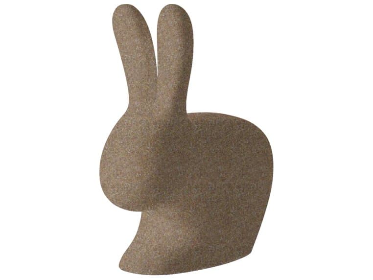 Qeeboo Outdoor Rabbit Golden Sand Mix Recycled Plastic Lounge Chair
