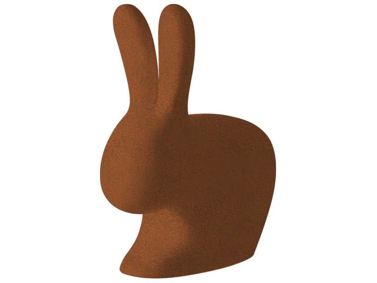 Qeeboo Outdoor Rabbit Terracotta Mix Recycled Plastic Lounge Chair