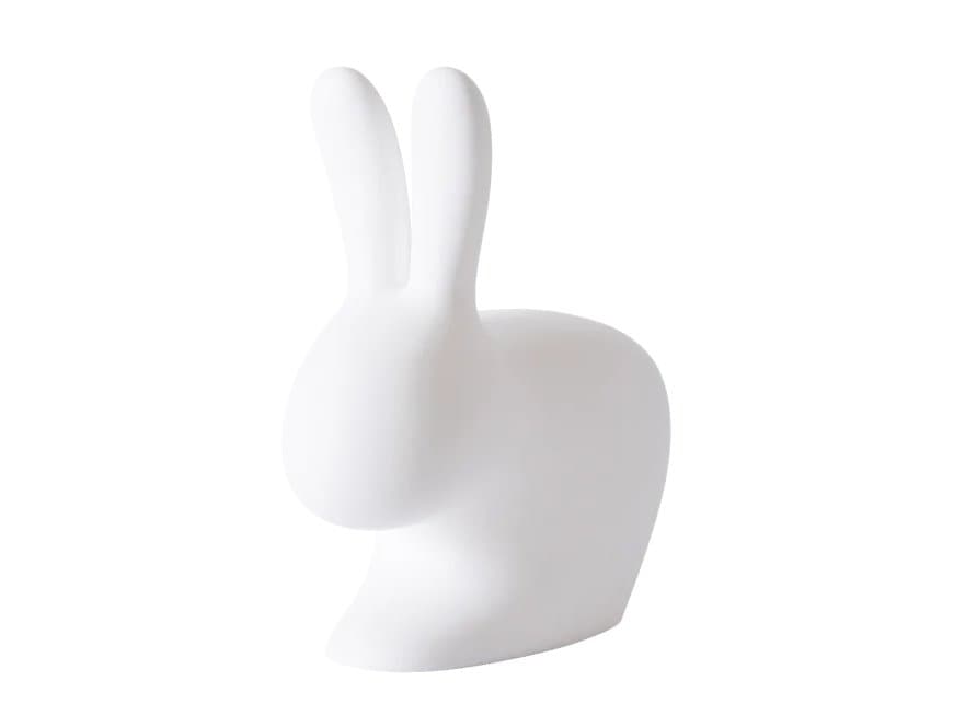 Qeeboo Outdoor Rabbit White Recycled Plastic Lounge Chair