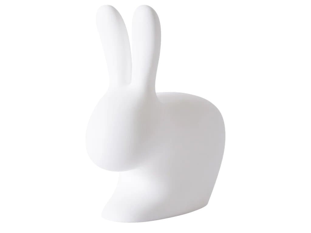 Qeeboo Outdoor Rabbit White Recycled Plastic Lounge Chair
