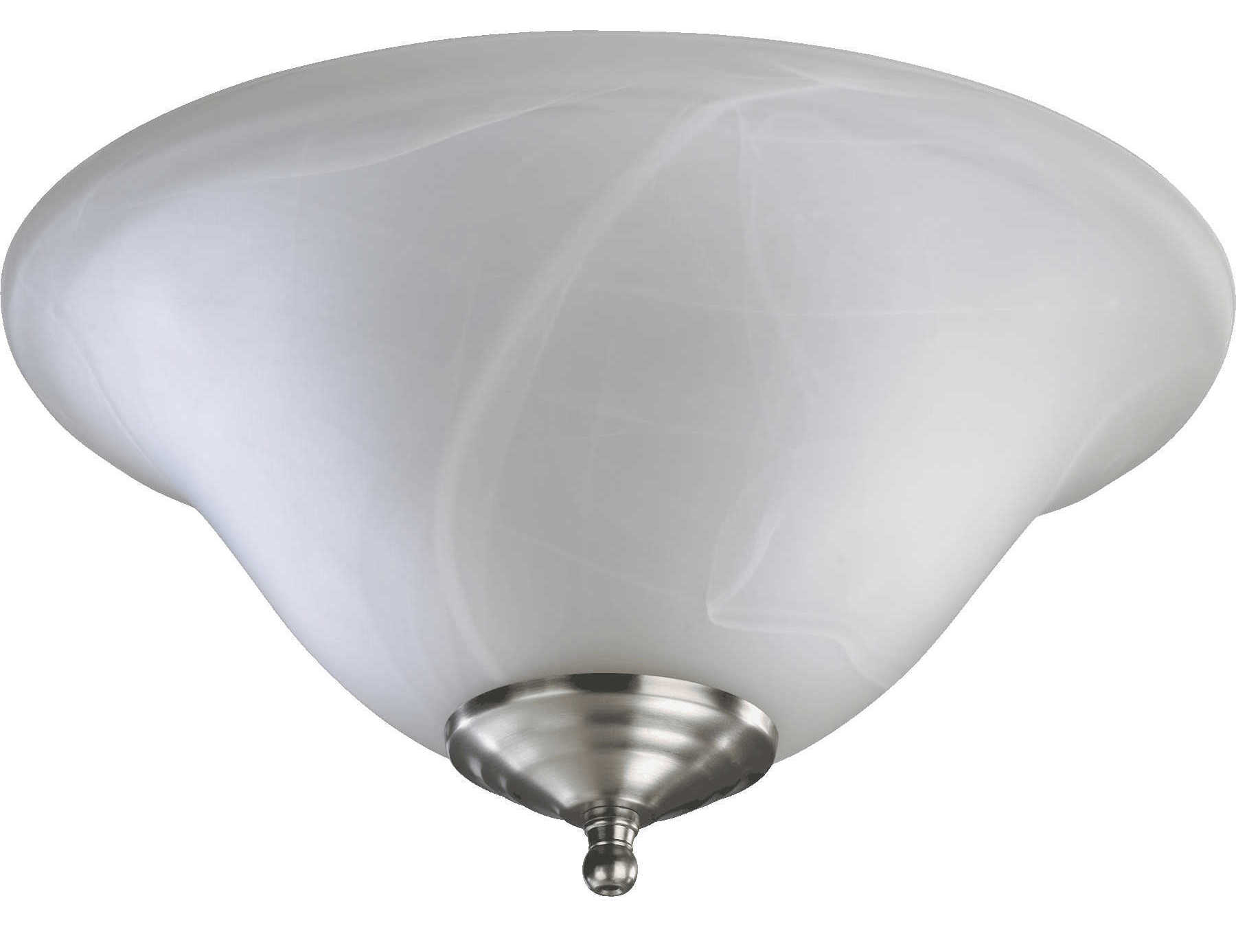 Quorum Satin Nickel / White 2-Light Fan Light Kit