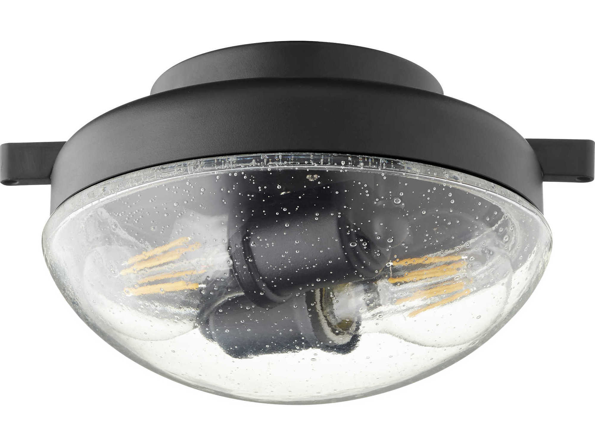 Quorum Textured Black 2-Light Fan Light Kit