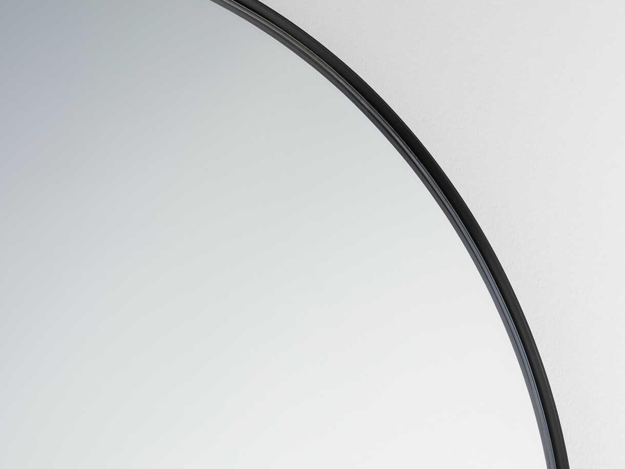 Quorum Matte Black Oval Capsule Wall Mirror