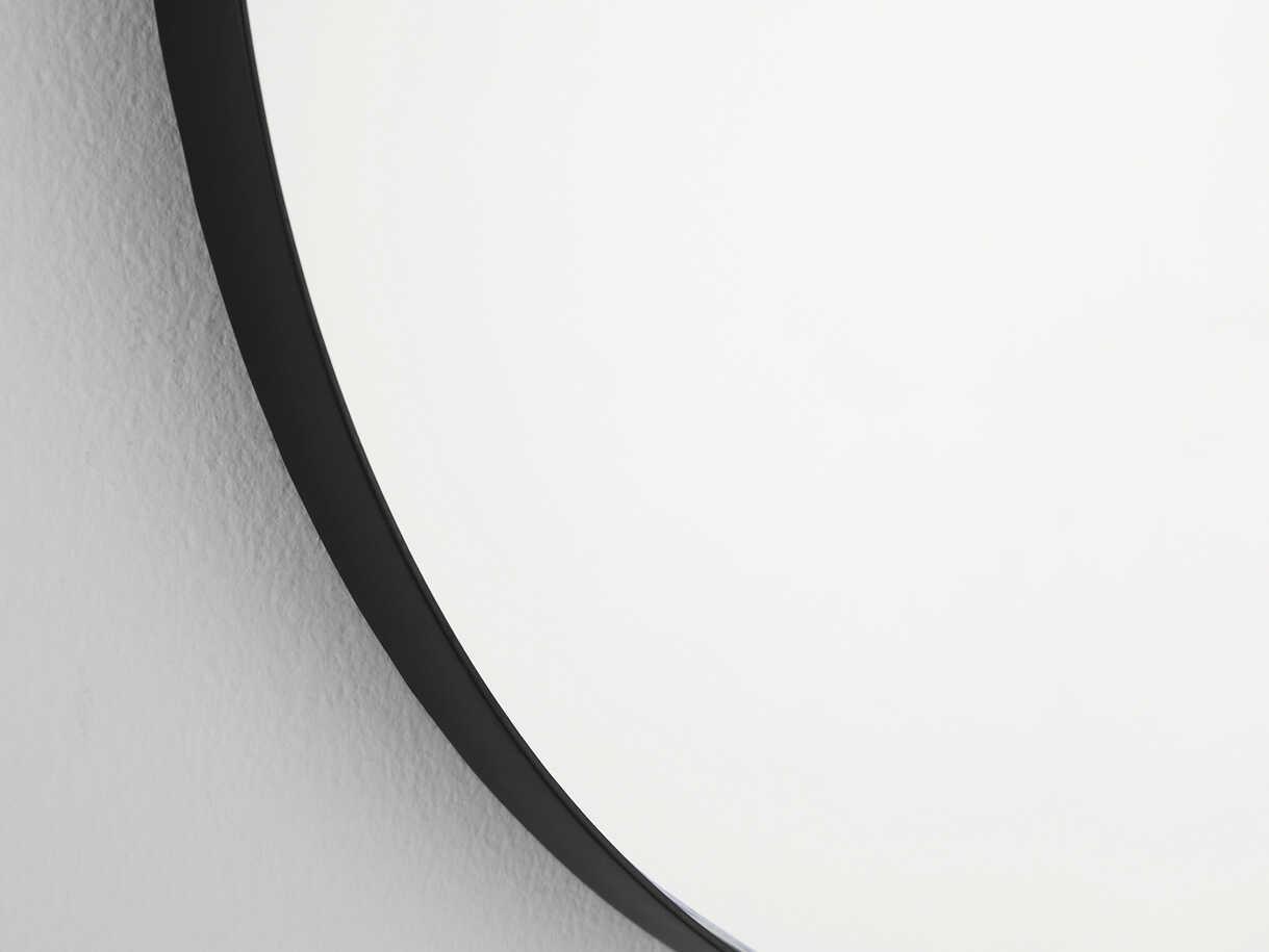 Quorum Matte Black Oval Capsule Wall Mirror