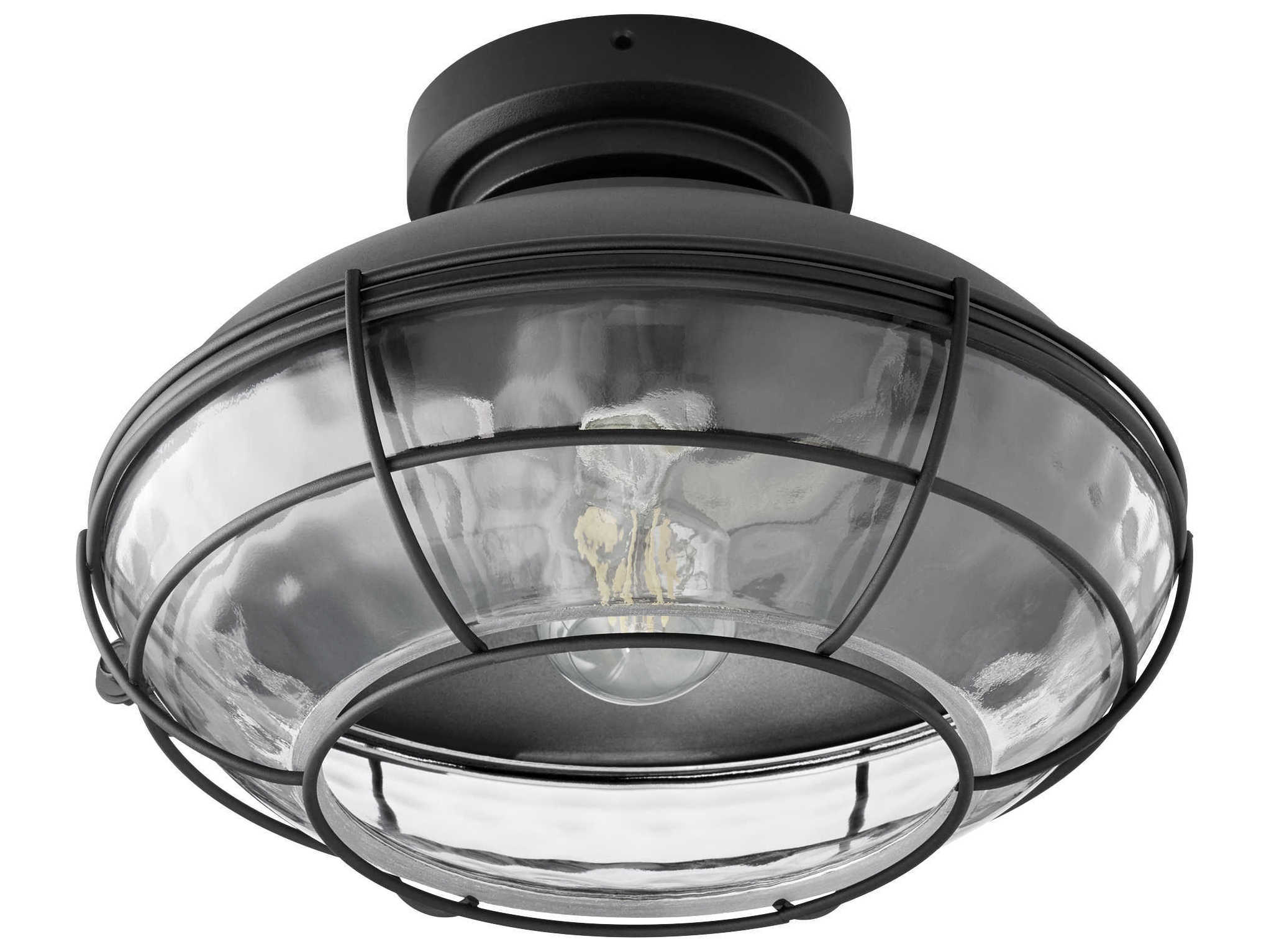 Quorum Windmill Textured Black 1-Light Fan Light Kit