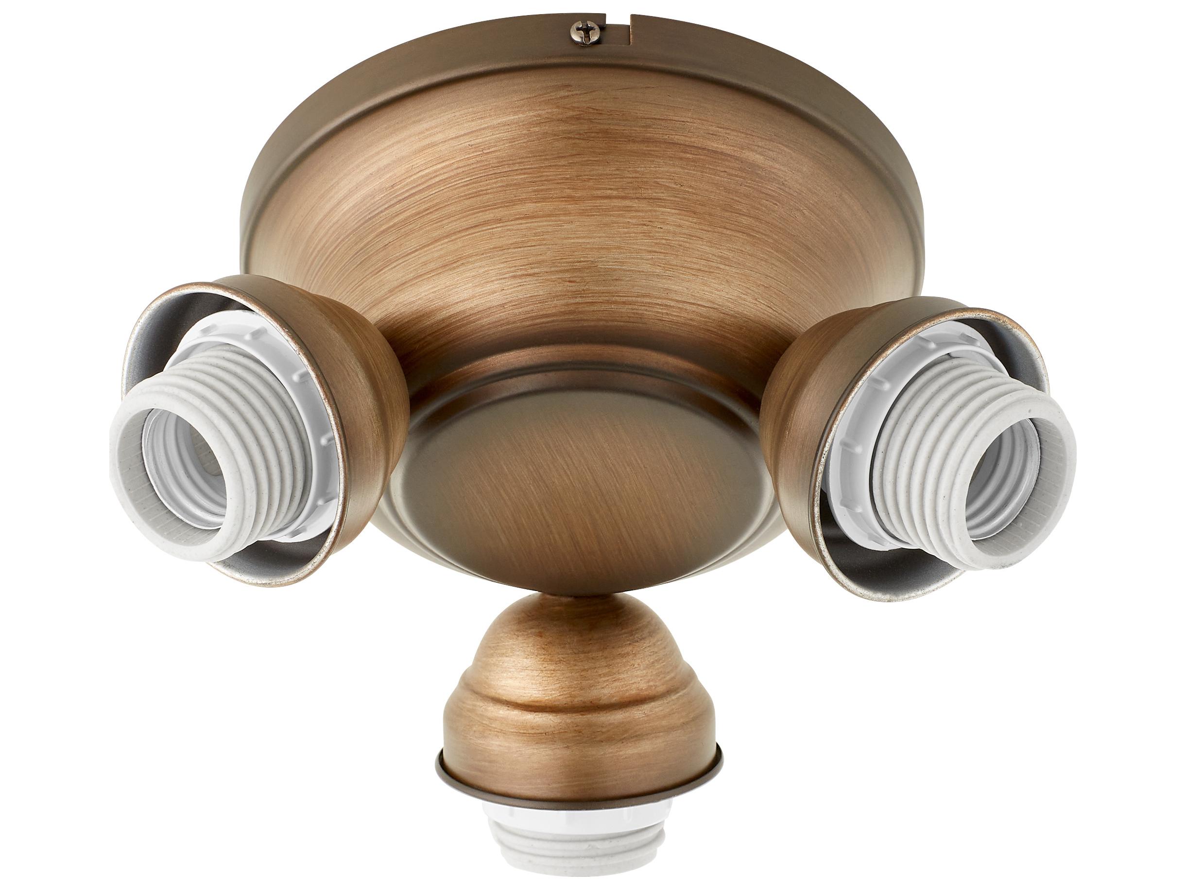 Quorum Salon Antique Flemish 3-Light Fixture