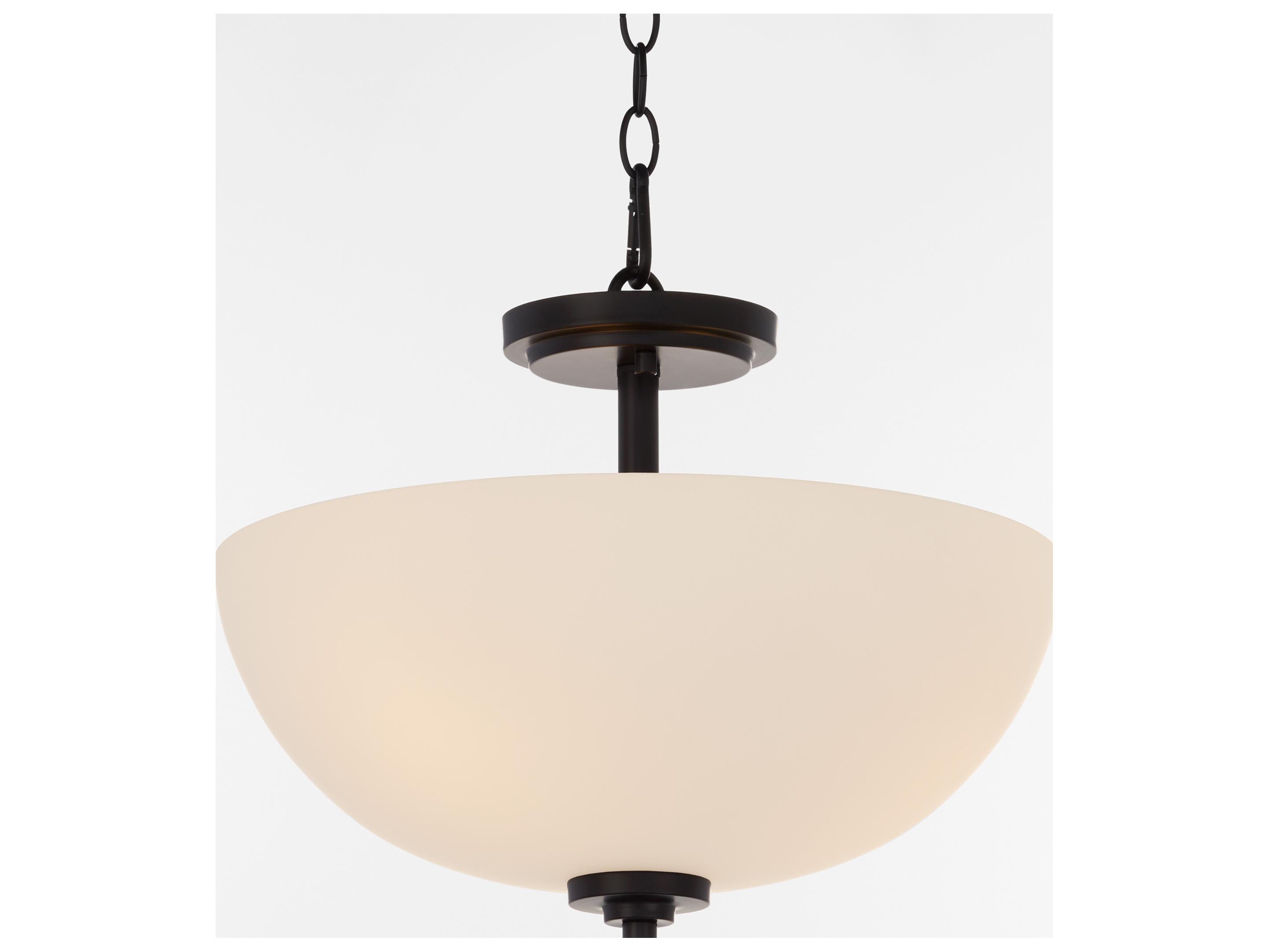 Quorum Adams 3-Light Matte Black Bowl Pendant