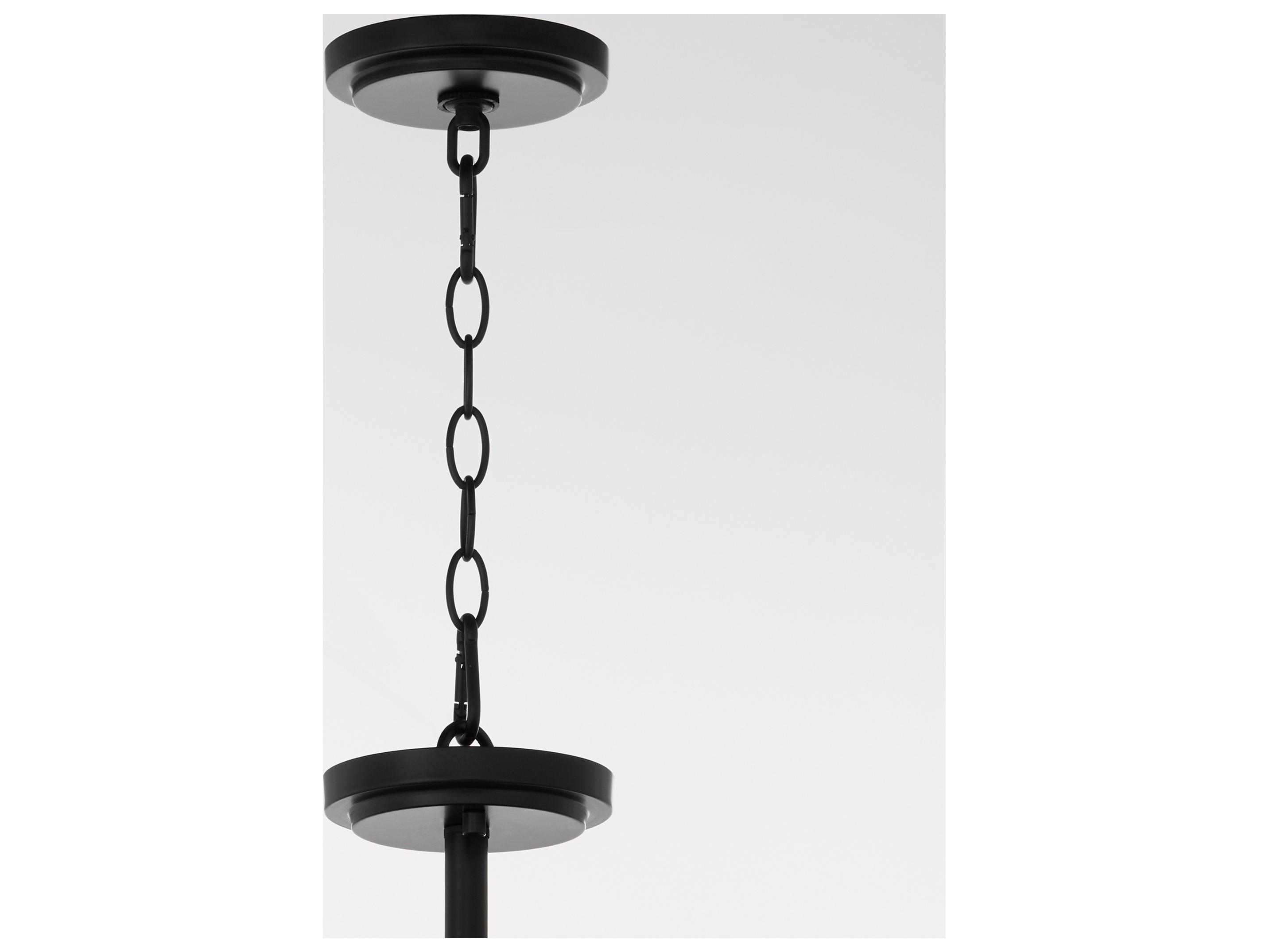 Quorum Adams 3-Light Matte Black Bowl Pendant