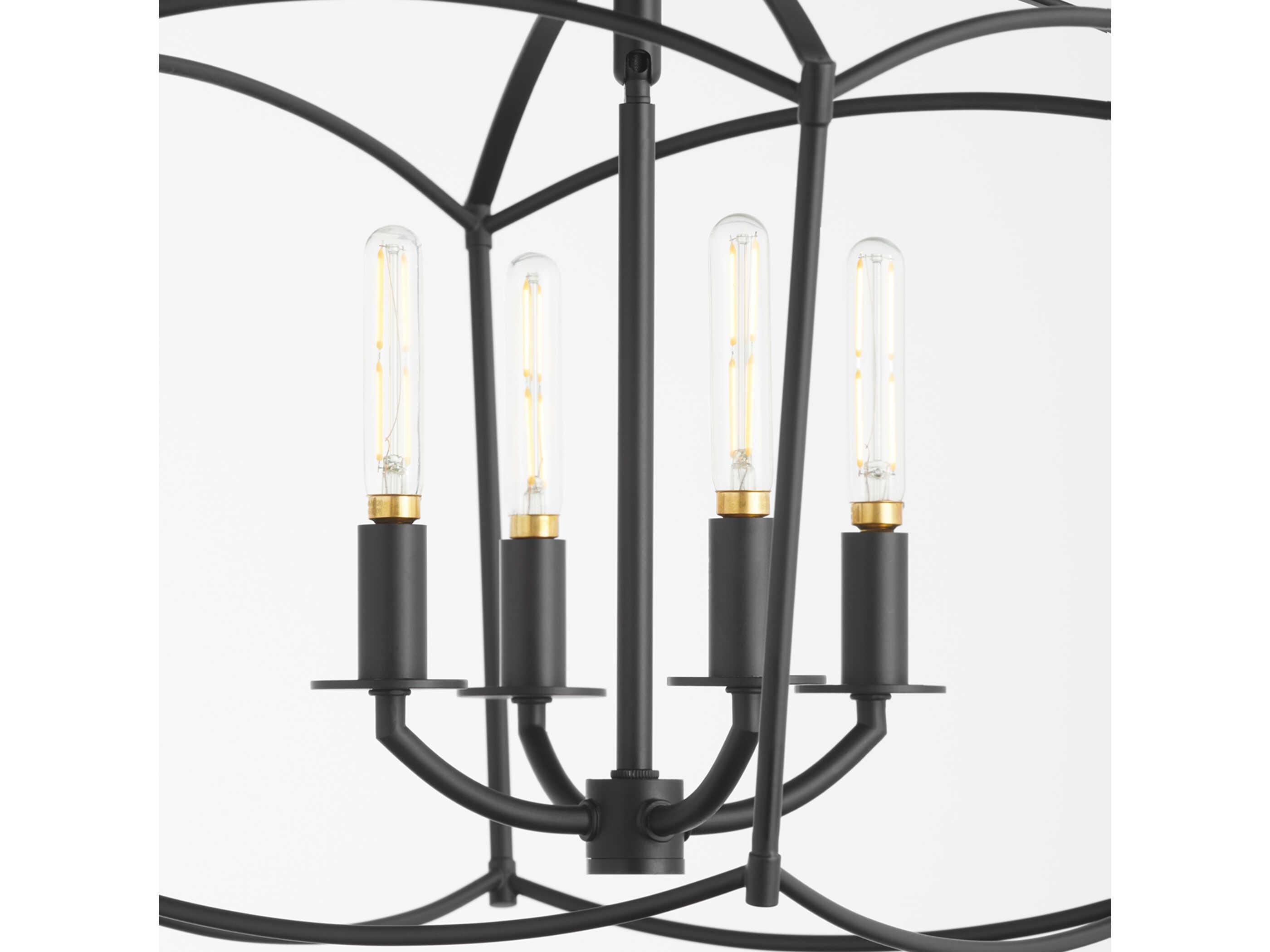Quorum Mantle 4-Light Matte Black Pendant
