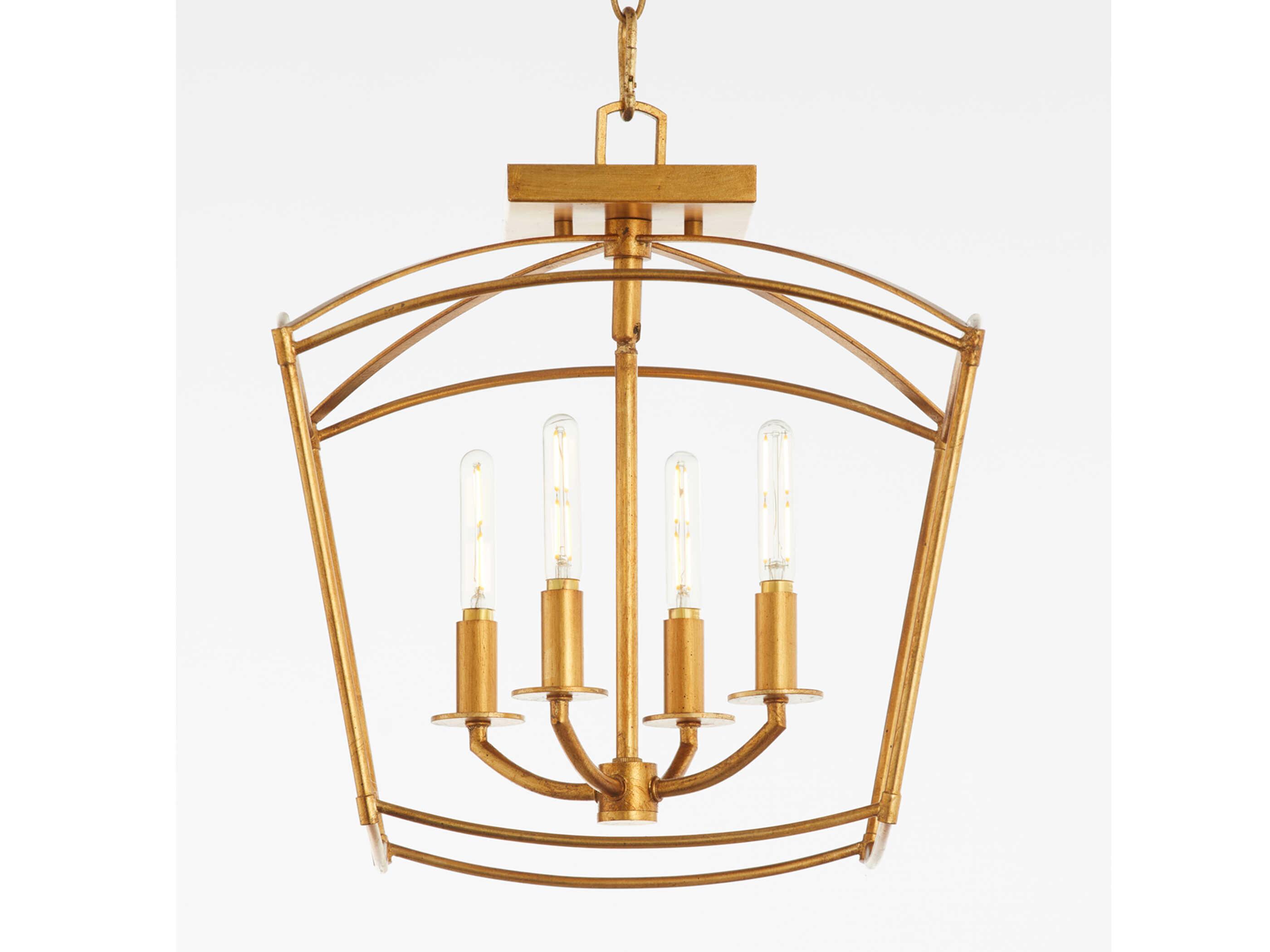 Quorum Mantle 4-Light Gold Leaf Pendant