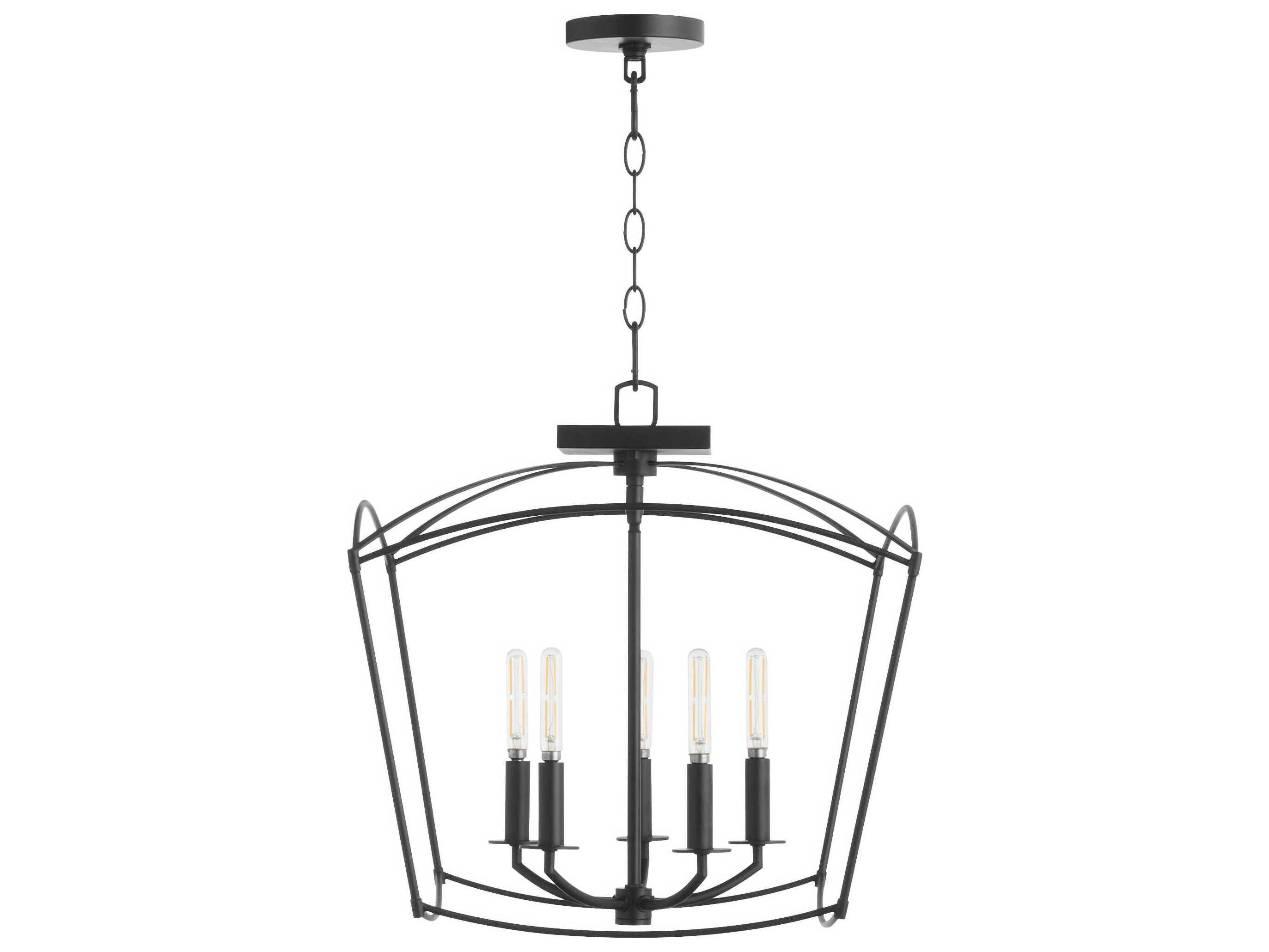 Quorum Mantle 5-Light Matte Black Pendant