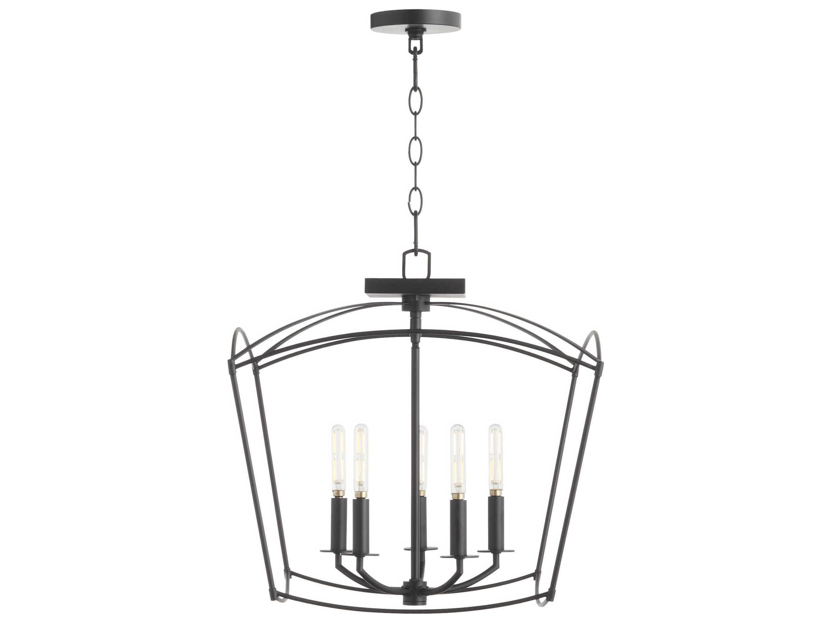 Quorum Mantle 5-Light Matte Black Pendant