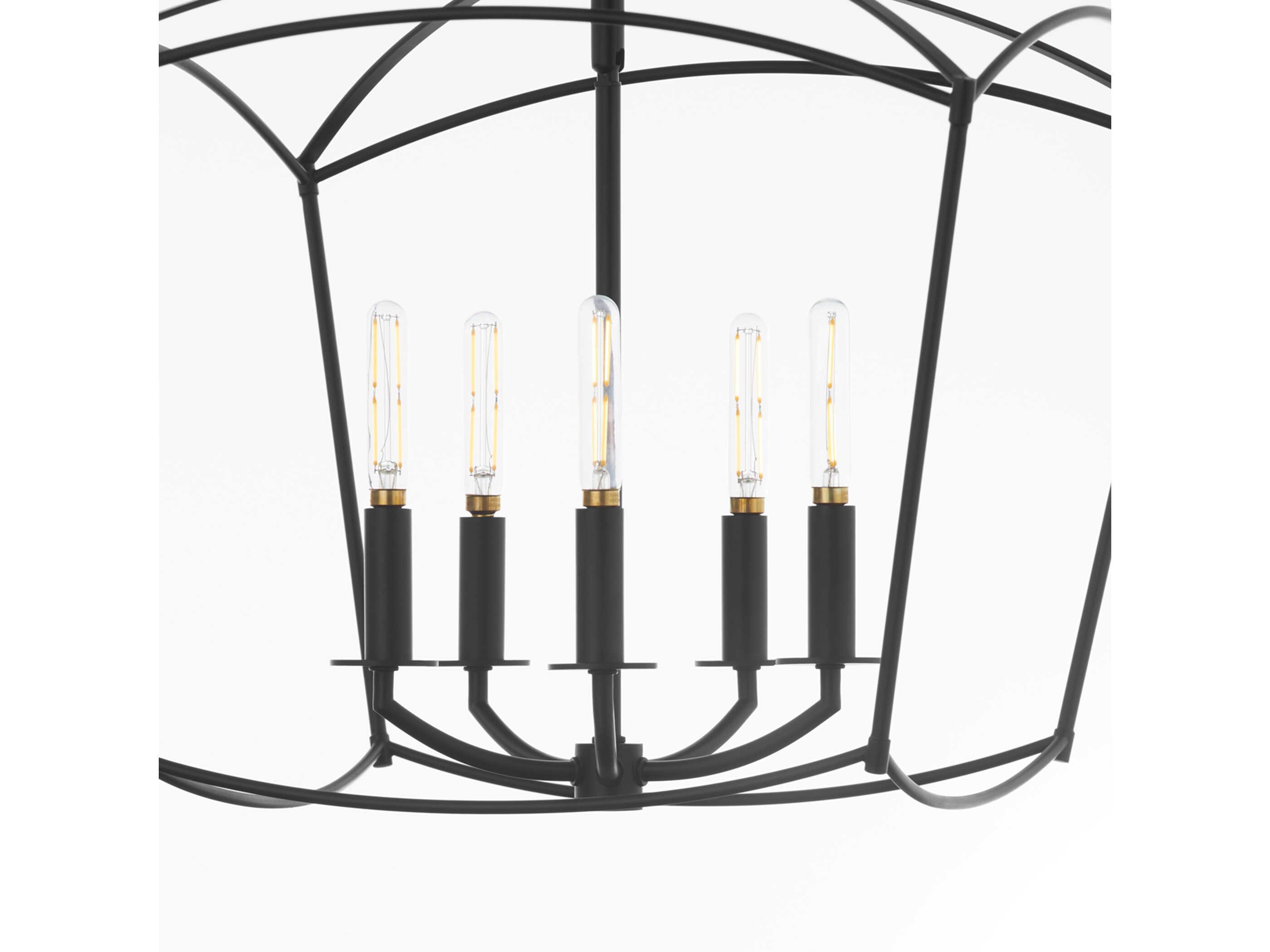 Quorum Mantle 5-Light Matte Black Pendant