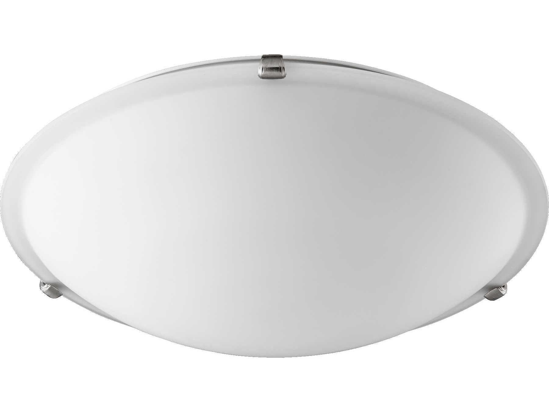 Quorum 4-Light Steel Round Flush Mount