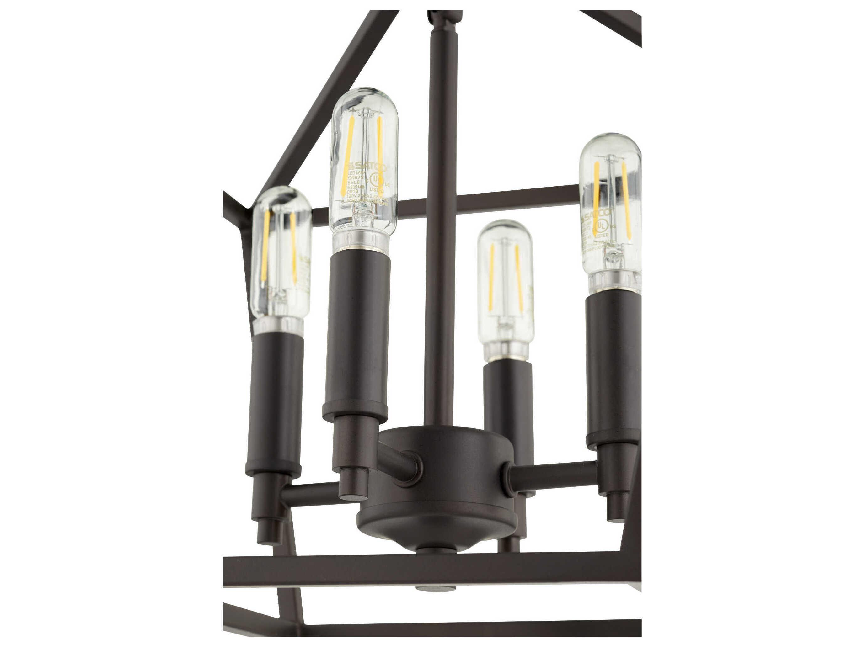 Quorum Gabriel 4-Light Oiled Bronze Semi Flush Mount